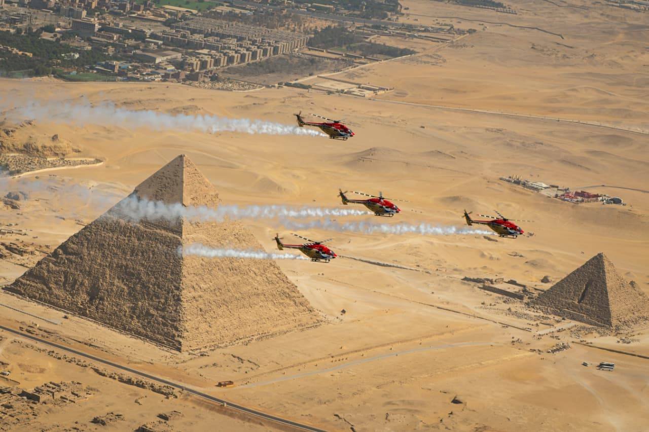 Giza: Sarang team performs aerial display #Gallery Giza: Sarang team performs aerial display #Gallery