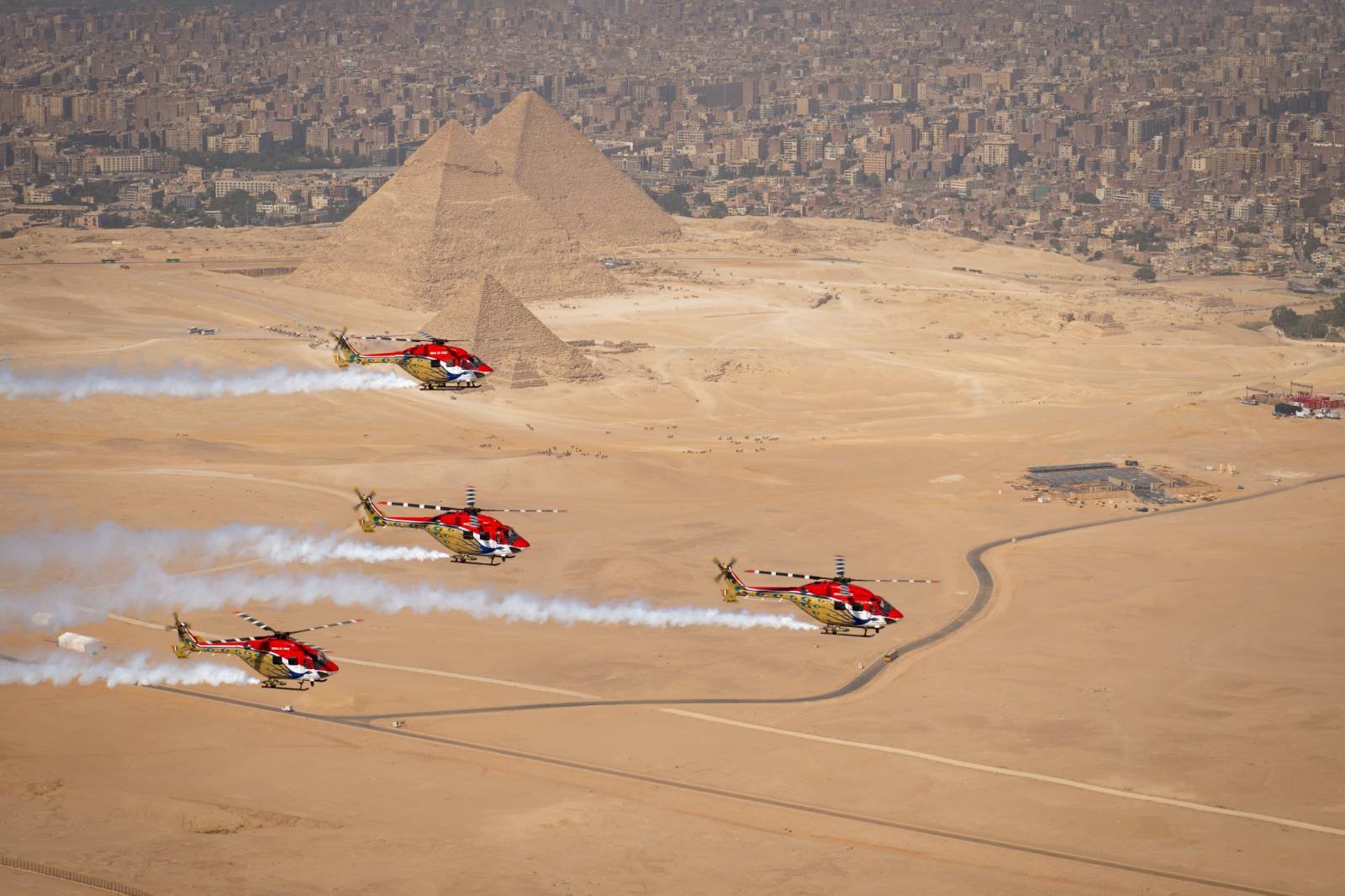 Giza: Sarang team performs aerial display #Gallery Giza: Sarang team performs aerial display #Gallery