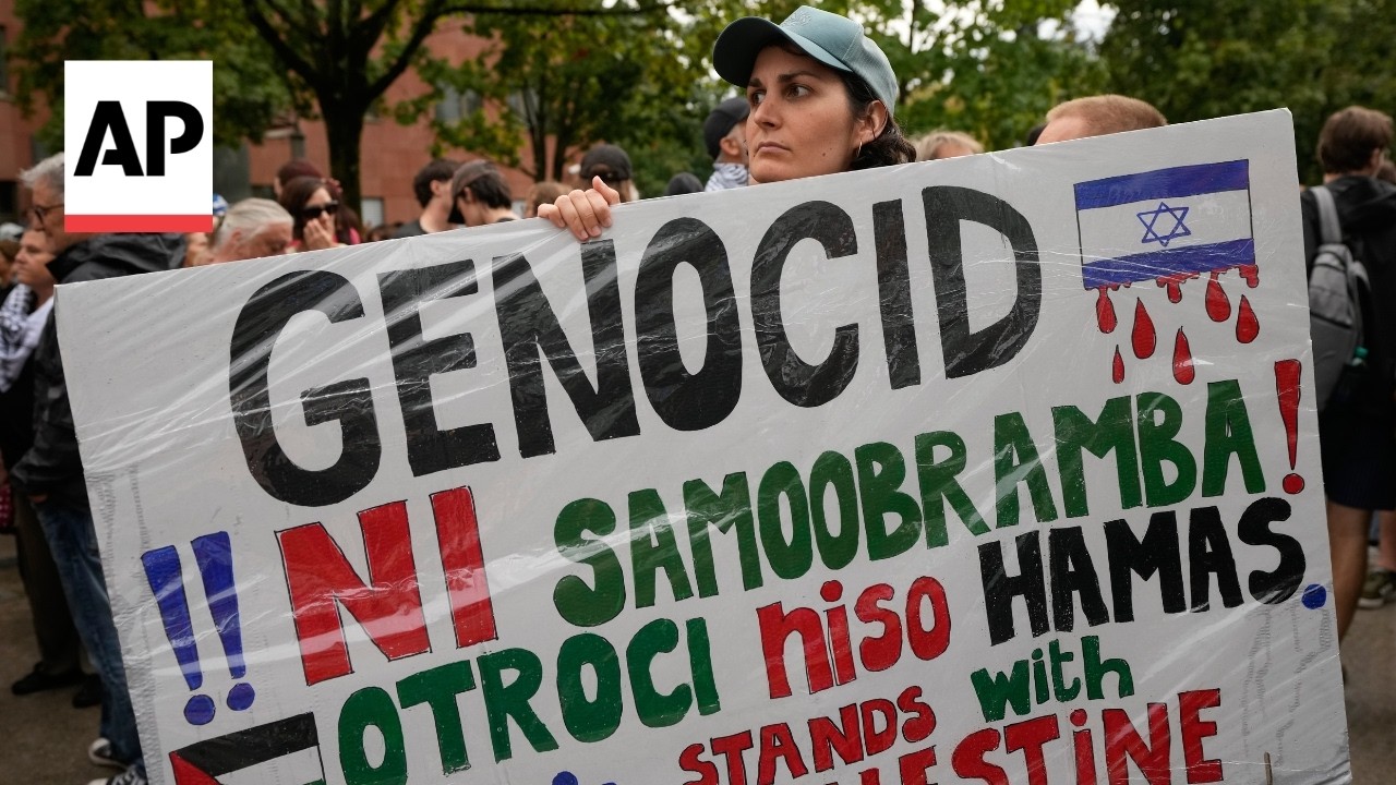 Protest held in Slovenia as Israel opens its first embassy in the country (Video) Protest held in Slovenia as Israel opens its first embassy in the country (Video)