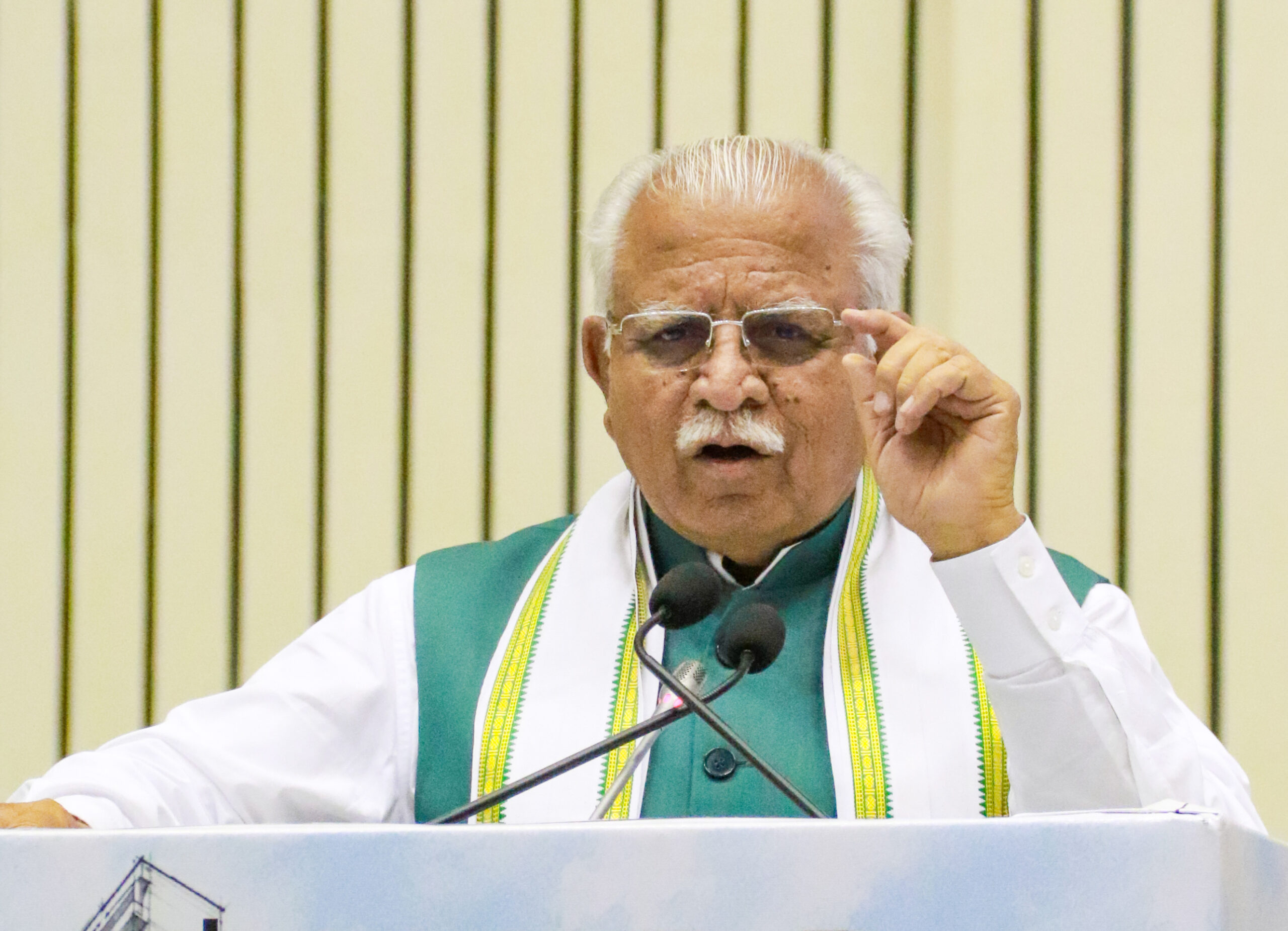 New Delhi: Union Minister for Housing and Urban Affairs Manohar Lal addresses the 172nd CPWD Day celebration organised by the Central Public Works Department (CPWD) at Vigyan Bhawan in New Delhi on Sunday, July 12, 2026. (Photo: IANS/Qamar Sibtain)