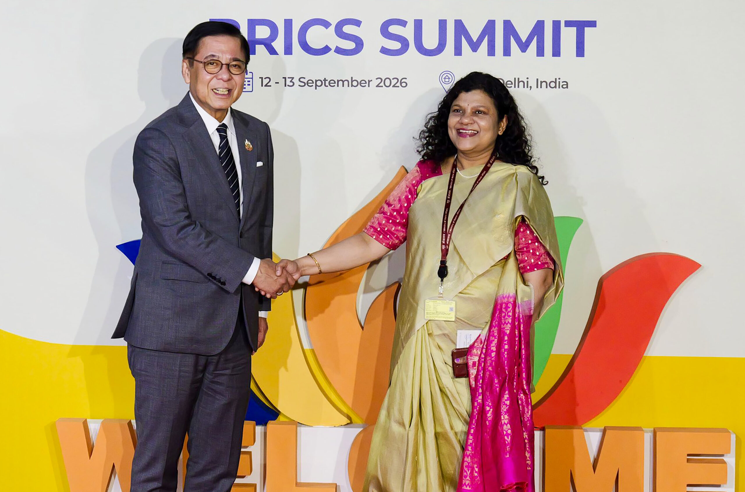 New Delhi: Deputy Prime Minister and Minister of Foreign Affairs of Thailand Sihasak Phuangketkeow arrives in New Delhi to participate in the 18th BRICS Summit on Friday, September 11, 2026. (Photo: IANS/X/@MEAIndia)