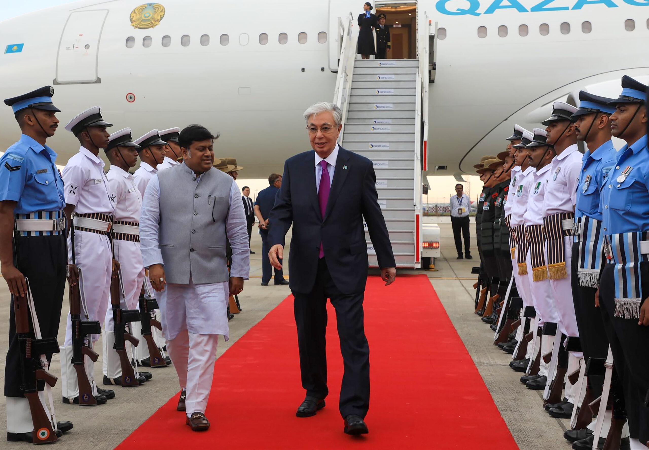New Delhi: Kazakhstan President Kassym Jomart Tokayev Arrives for BRICS Summit #Gallery New Delhi: Kazakhstan President Kassym Jomart Tokayev Arrives for BRICS Summit #Gallery