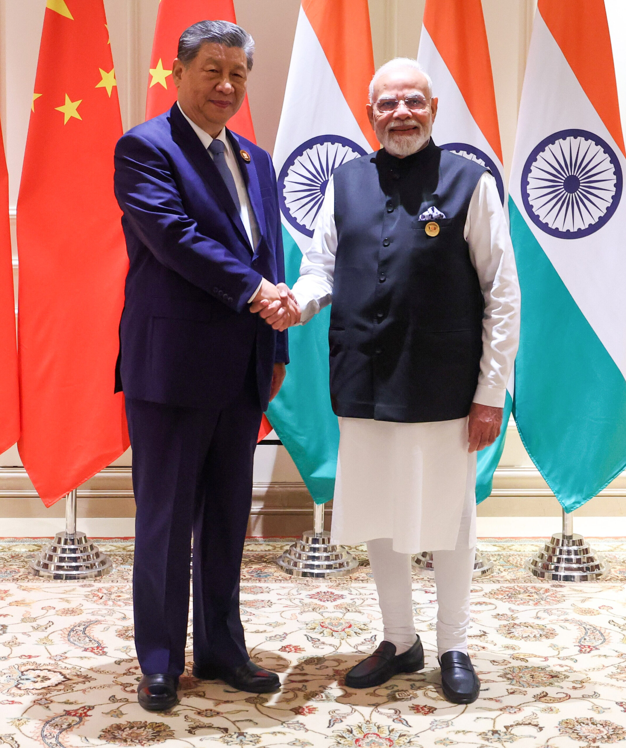 New Delhi: Prime Minister Narendra Modi with President of China Xi Jinping during a bilateral meeting in New Delhi on Saturday, September 12, 2026. (Photo: IANS/PMO)