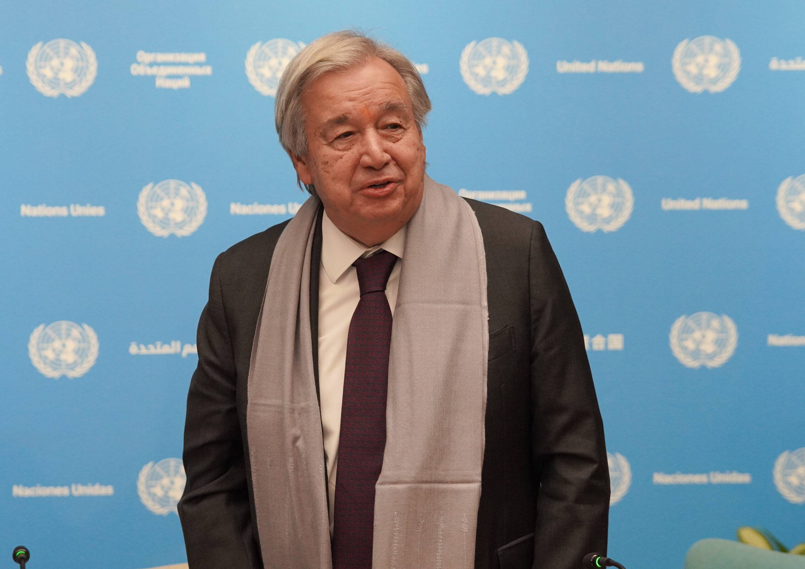 New Delhi: United Nations (UN) Secretary-General Antonio Guterres during a meeting with the UN India Team on the sidelines of the 18th BRICS Summit in New Delhi on Friday, September 11, 2026. (Photo: IANS/X/@UNinIndia)
