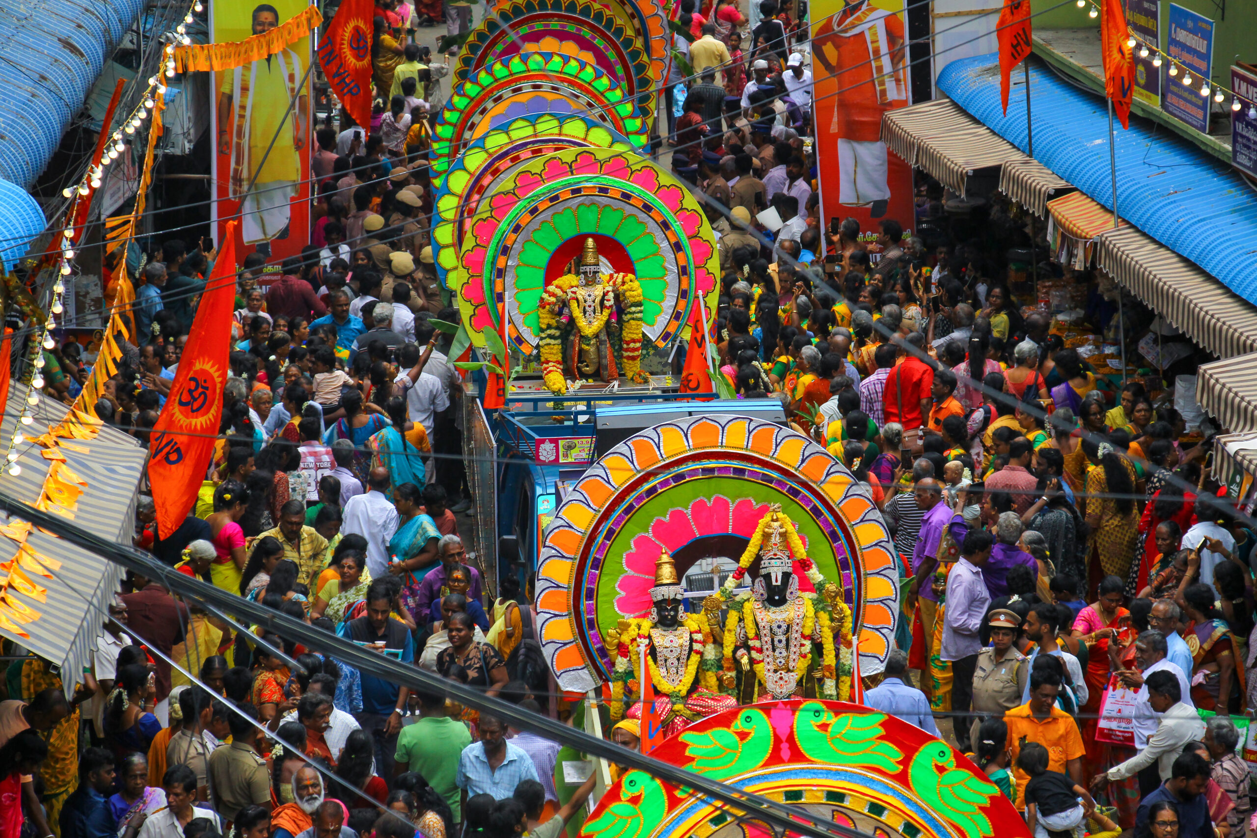 Chennai: Silk Umbrellas Procession Begins for Tirumala #Gallery Chennai: Silk Umbrellas Procession Begins for Tirumala #Gallery