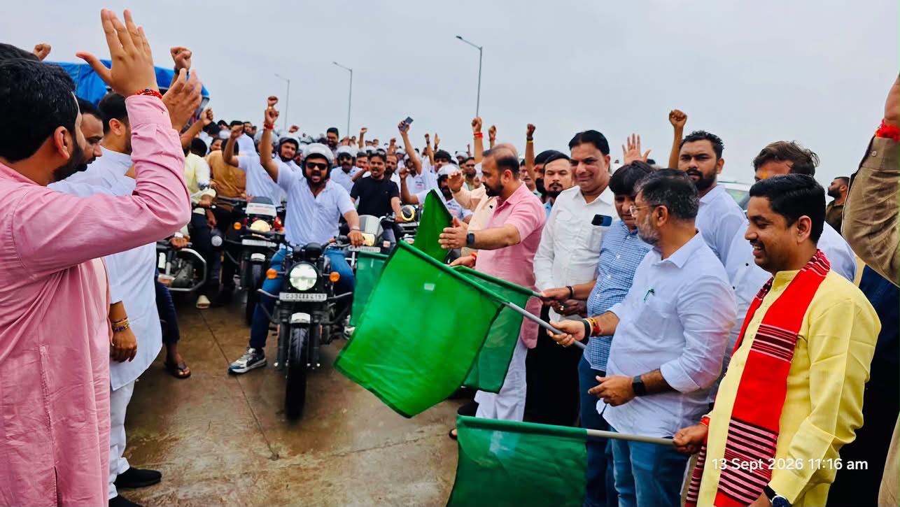 From four Gujarat shrines, BJP bike yatras set out for Vadnagar ahead of Varanasi journey From four Gujarat shrines, BJP bike yatras set out for Vadnagar ahead of Varanasi journey