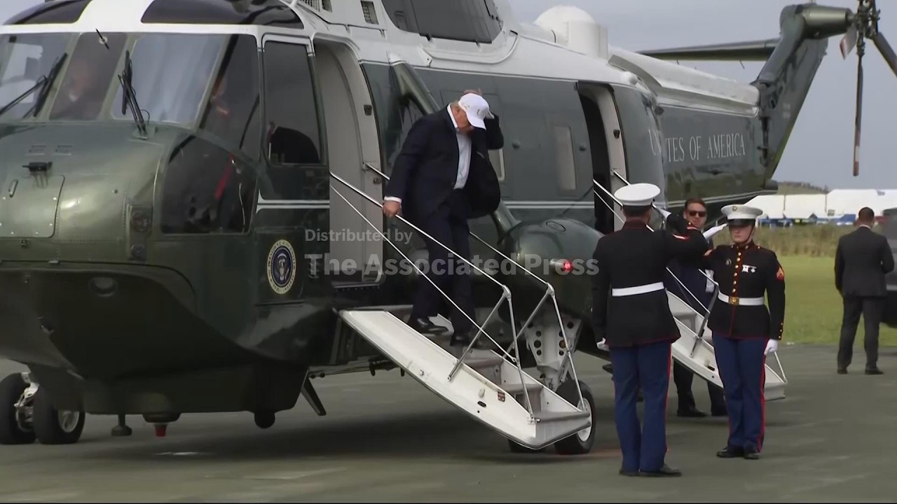 Trump arrival to take in Irish Open golf tournament brings world attention to small coastal village (Video) Trump arrival to take in Irish Open golf tournament brings world attention to small coastal village (Video)