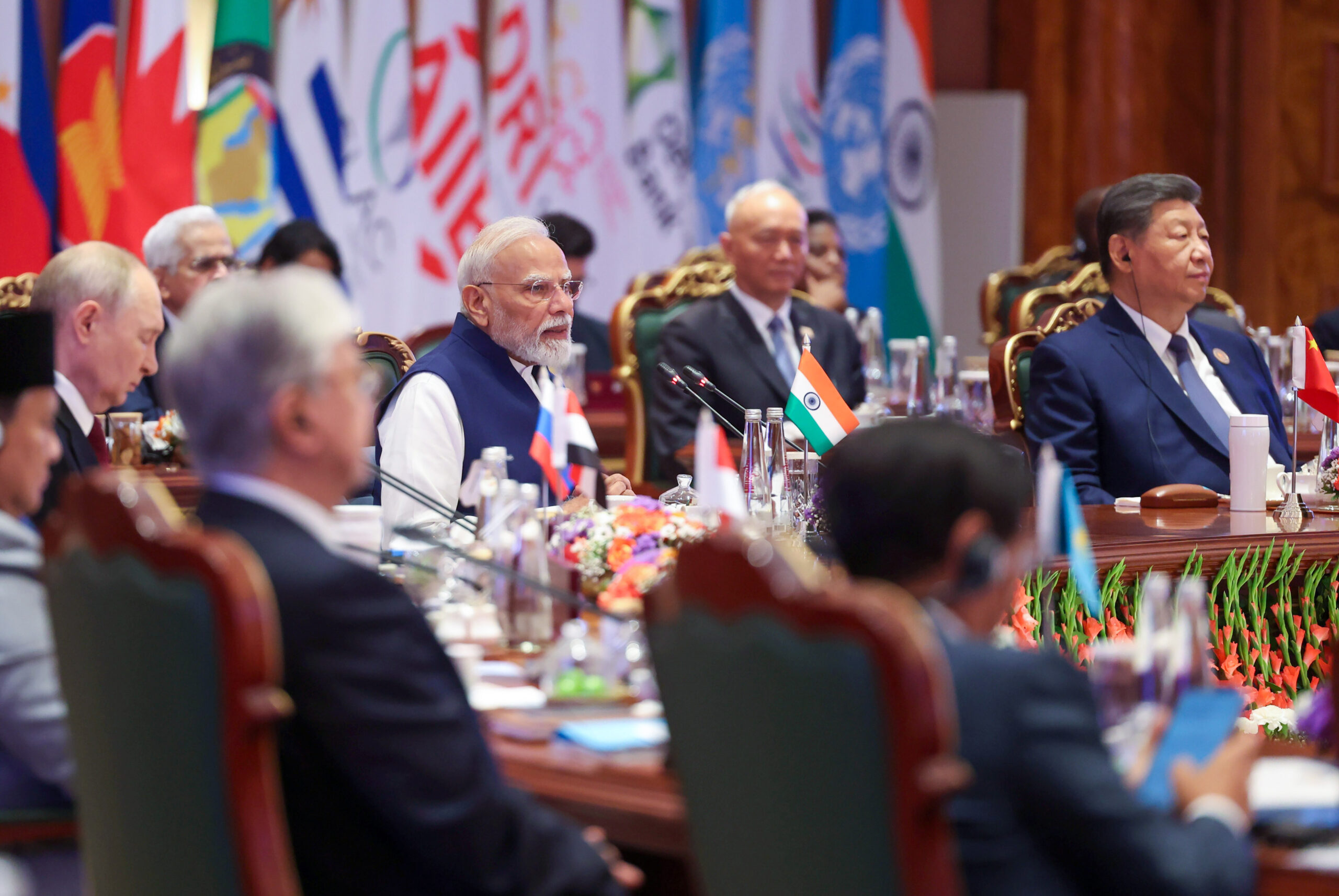 New Delhi: Prime Minister Narendra Modi delivers welcome remarks during a session at the 18th BRICS Summit at Bharat Mandapam in New Delhi on Sunday, September 13, 2026. (Photo: IANS/PMO)