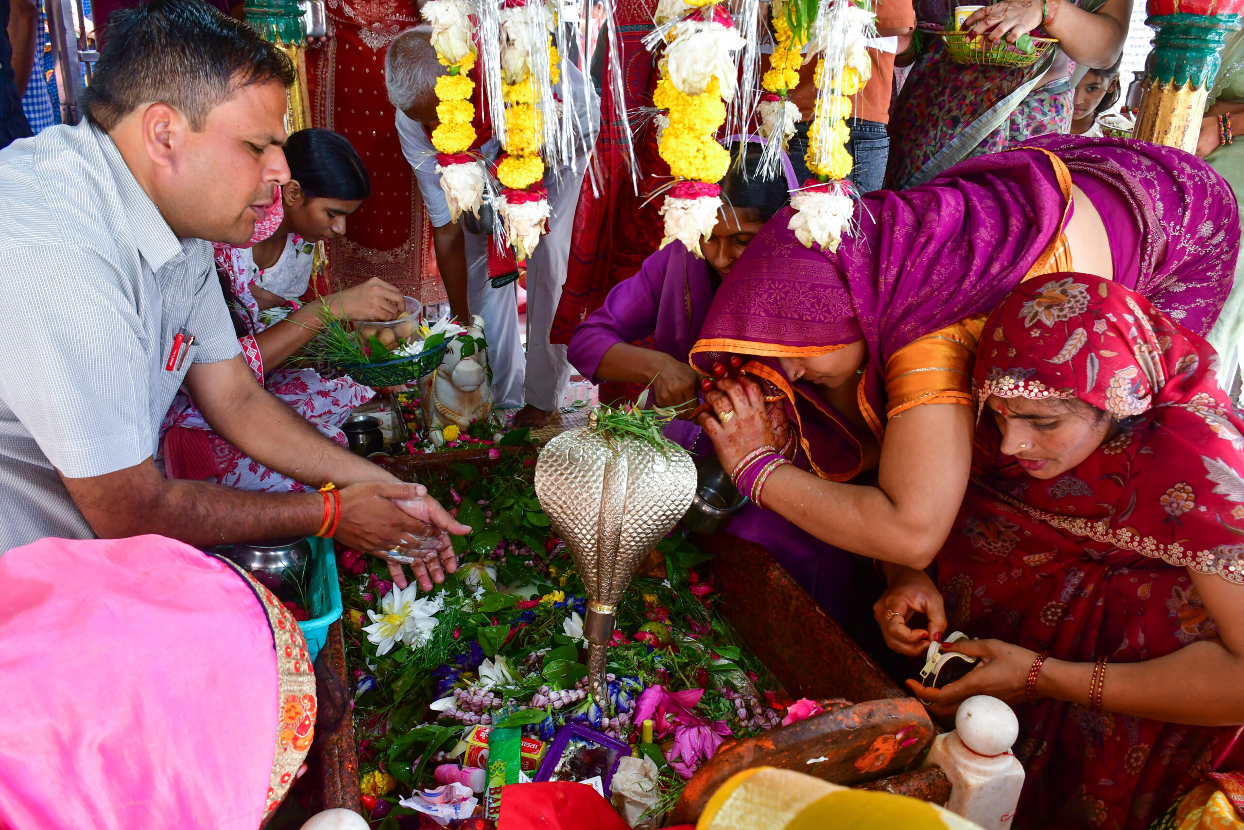 Prayagraj: Women offer prayers on Haritalika Teej #Gallery Prayagraj: Women offer prayers on Haritalika Teej #Gallery