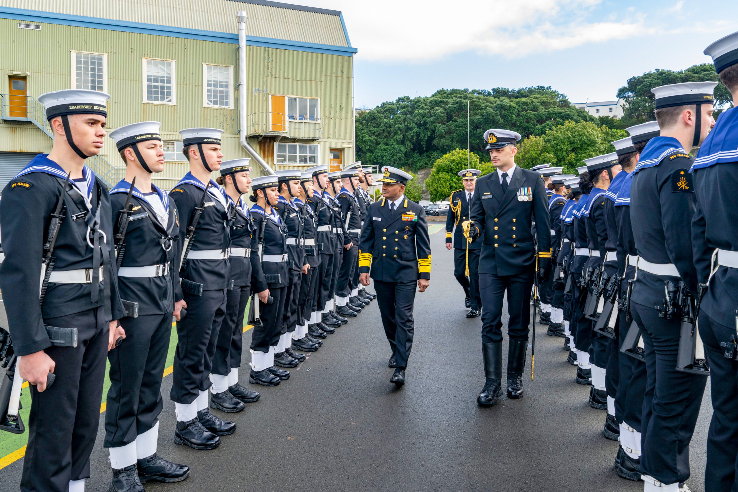 Auckland: Krishna Swaminathan receives Guard of Honour #Gallery Auckland: Krishna Swaminathan receives Guard of Honour #Gallery