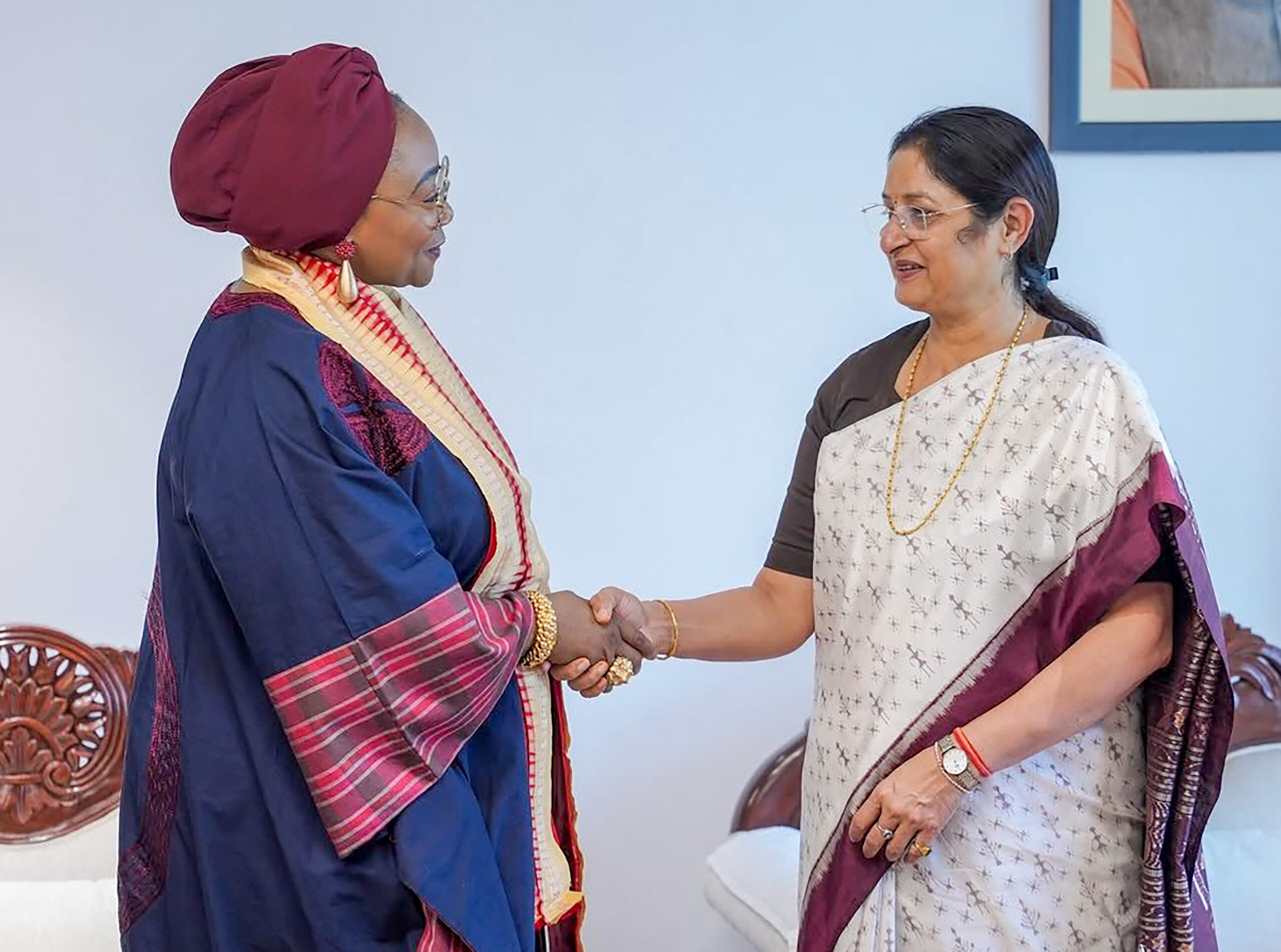 New Delhi: Annapurna Devi meets Nigerian Minister Imaan Sulaiman Ibrahim #Gallery New Delhi: Annapurna Devi meets Nigerian Minister Imaan Sulaiman Ibrahim #Gallery