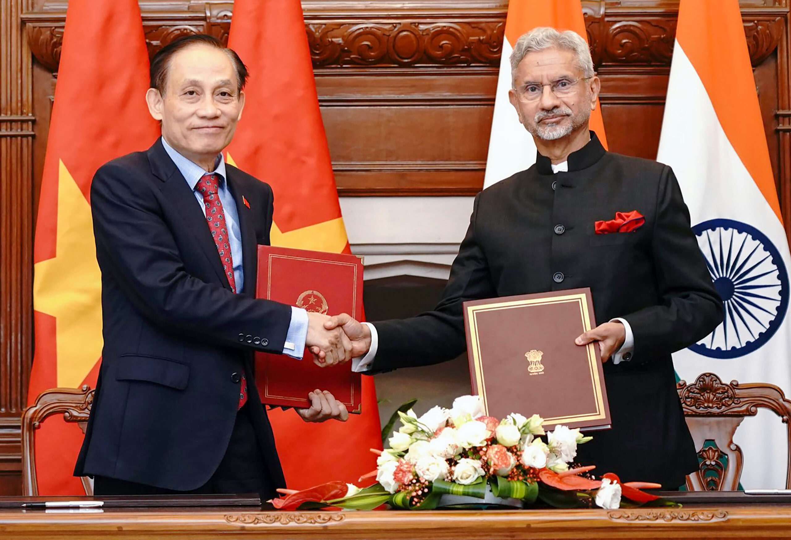 New Delhi: External Affairs Minister S. Jaishankar co-chairs the 19th India-Vietnam Joint Commission Meeting with Vietnamese Foreign Minister Le Hoai Trung in New Delhi on Monday, September 14, 2026. (Photo: IANS/X/@DrSJaishankar)