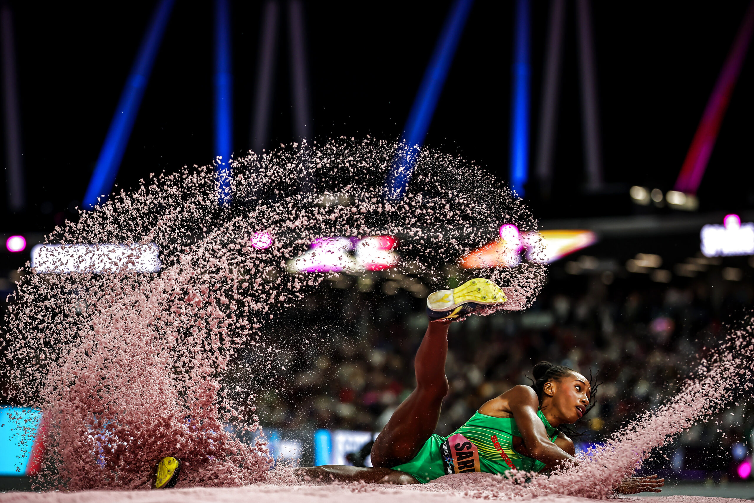 Budapest: Saly Sarr of Senegal competes during the women's triple jump competition at the World Athletics Ultimate Championship in Budapest, Hungary, Sept. 13, 2026. (Photo: Xinhua via IANS)
