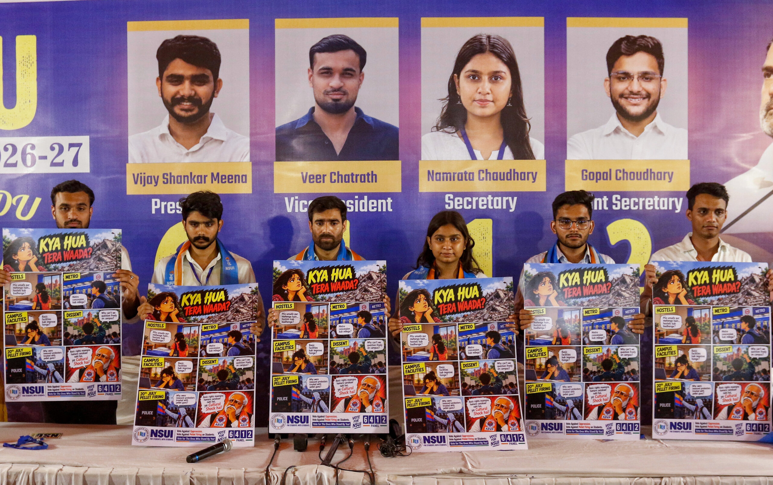 New Delhi: NSUI candidates release manifesto for DUSU elections #Gallery New Delhi: NSUI candidates release manifesto for DUSU elections #Gallery