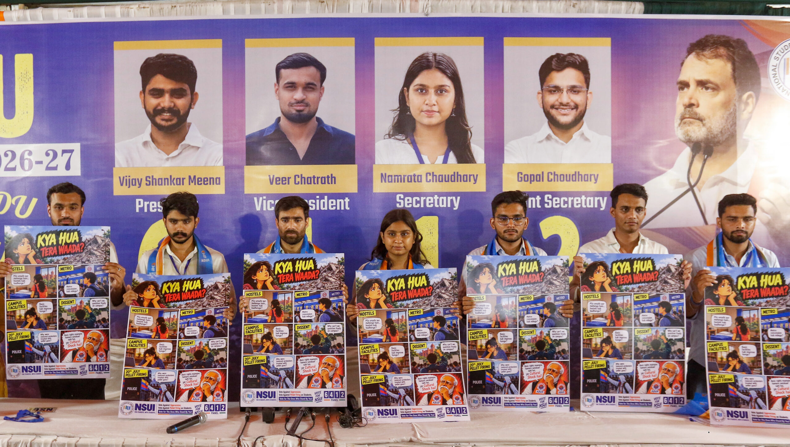 New Delhi: NSUI candidates release manifesto for DUSU elections #Gallery New Delhi: NSUI candidates release manifesto for DUSU elections #Gallery