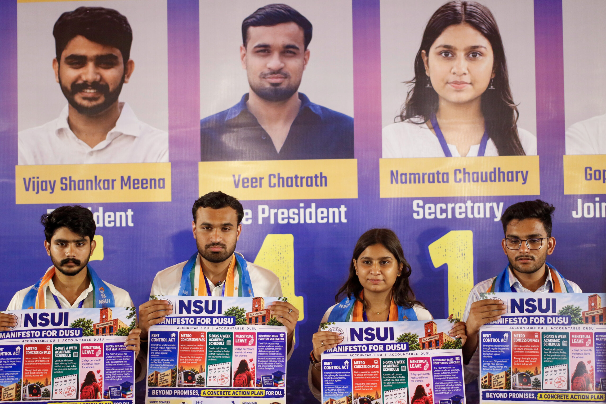 New Delhi: NSUI candidates release manifesto for DUSU elections #Gallery New Delhi: NSUI candidates release manifesto for DUSU elections #Gallery