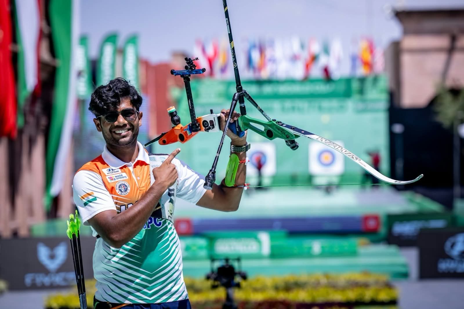 Andhra Pradesh Governor, CM congratulate archer Dhiraj on winning gold medal Andhra Pradesh Governor, CM congratulate archer Dhiraj on winning gold medal