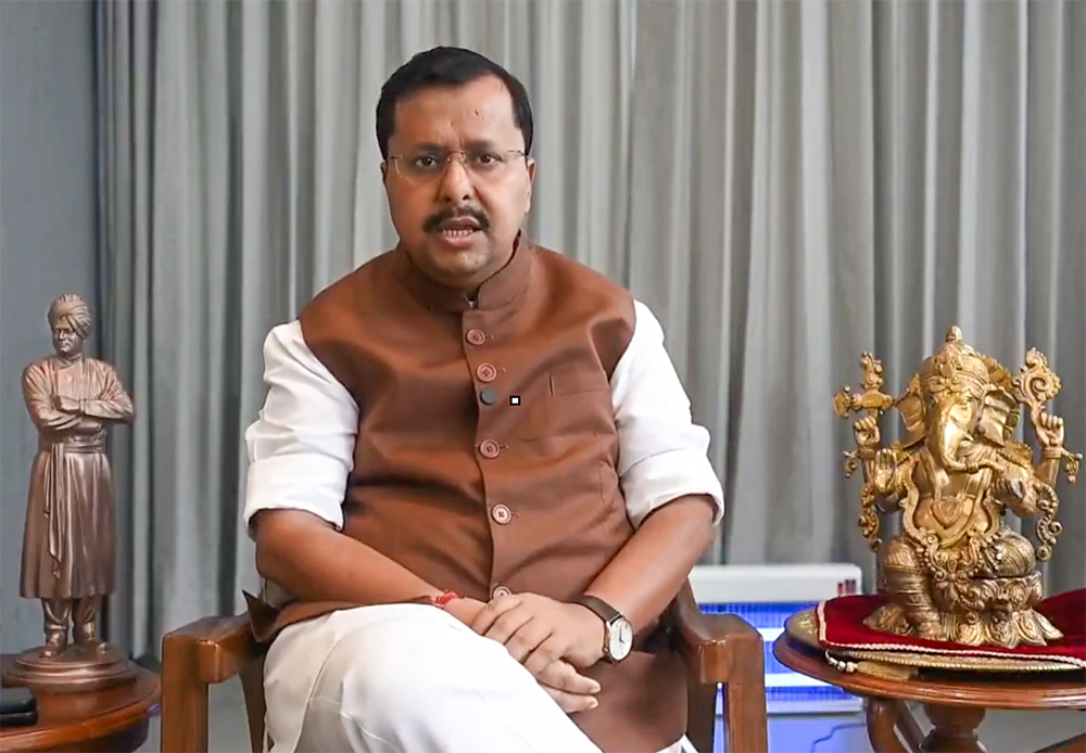 New Delhi: Nitin Nabin Delivers Video Message #Gallery New Delhi: Nitin Nabin Delivers Video Message #Gallery