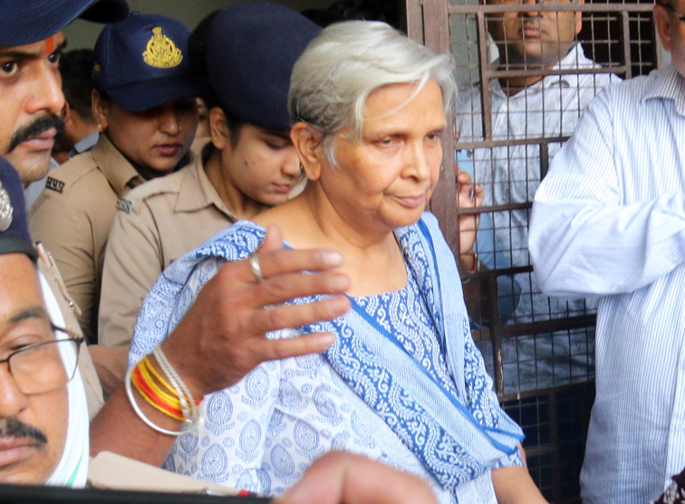 Bhopal: Former district judge Giribala Singh was produced before a special CBI court by the Central Bureau of Investigation (CBI) in connection with the alleged dowry death case of former model and marketing professional Twisha Sharma, in Bhopal, Madhya Pradesh, on Tuesday, June 2, 2026. The court later sent Giribala Singh and co-accused Samarth Singh, Twisha Sharma's husband, to 14-day judicial custody after the completion of their CBI remand. (IANS)