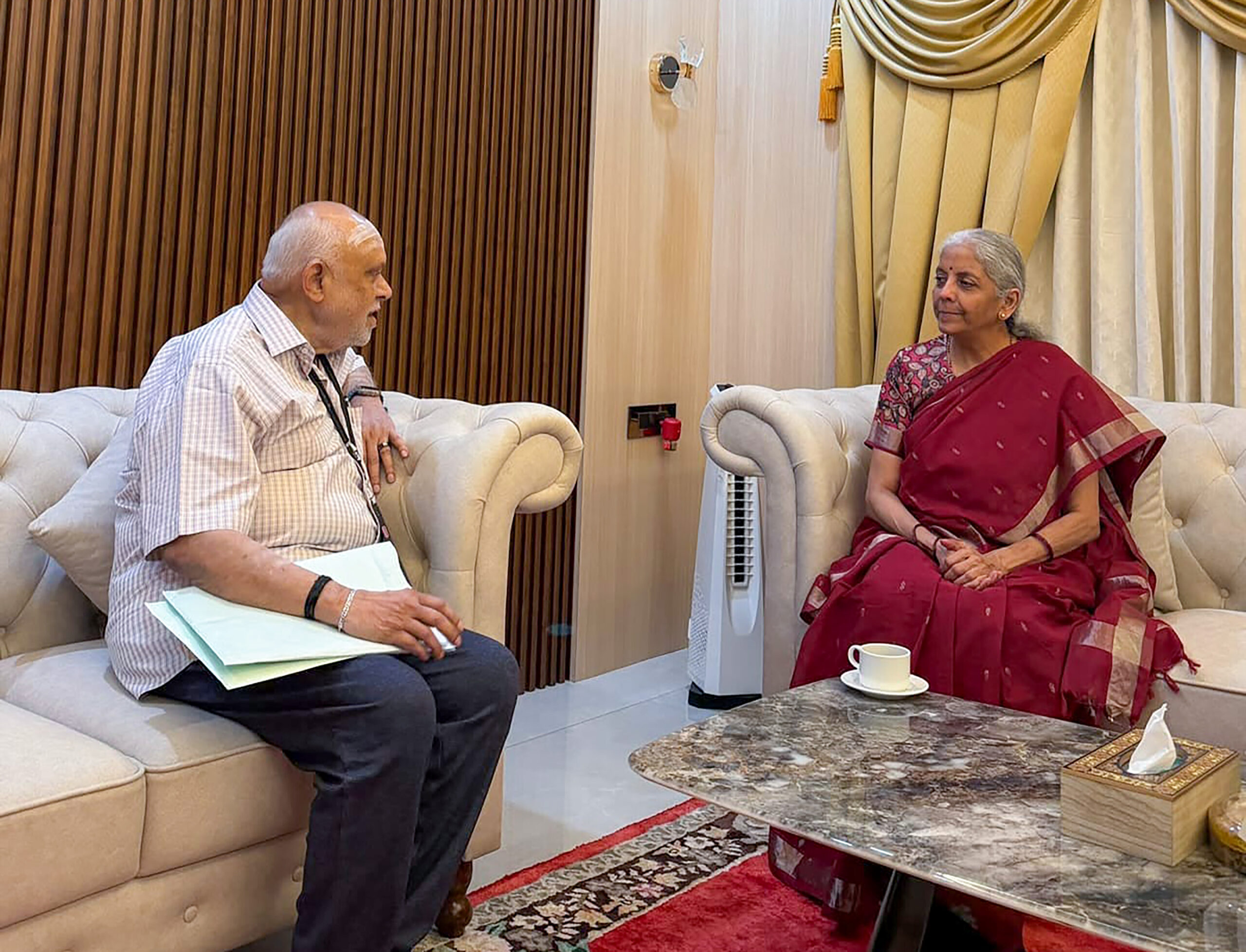 Chennai: Nirmala Sitharaman meets S Natarajan #Gallery Chennai: Nirmala Sitharaman meets S Natarajan #Gallery