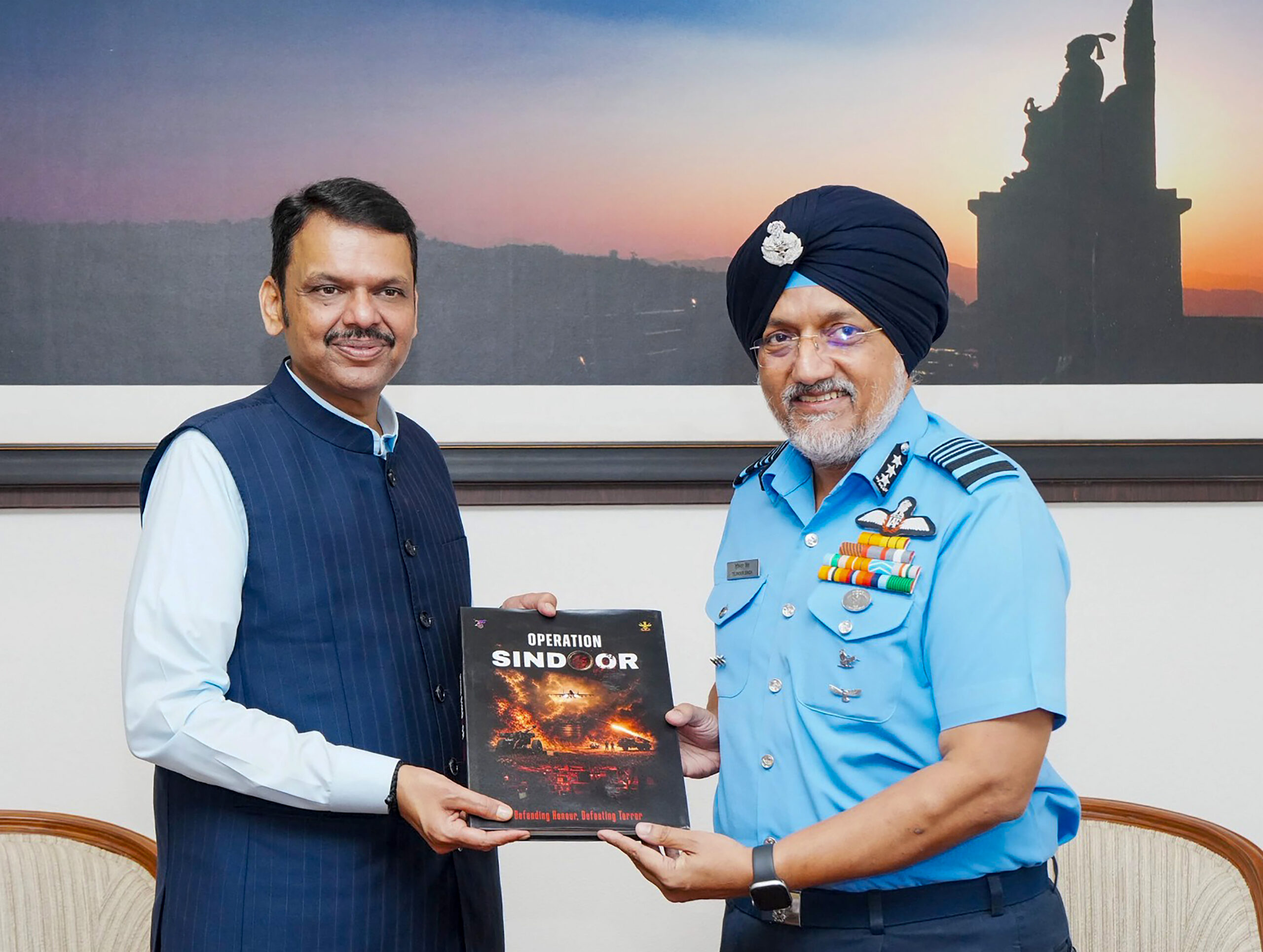 Air Marshal Tejinder Singh Meets CM Fadnavis in Mumbai #Gallery Air Marshal Tejinder Singh Meets CM Fadnavis in Mumbai #Gallery
