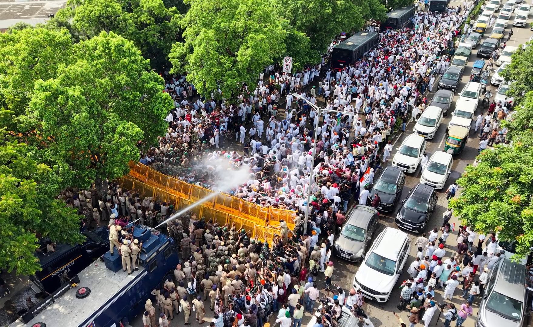 Led by Pilot, Punjab Congress leadership protests in Chandigarh against Finance Minister Cheema Led by Pilot, Punjab Congress leadership protests in Chandigarh against Finance Minister Cheema