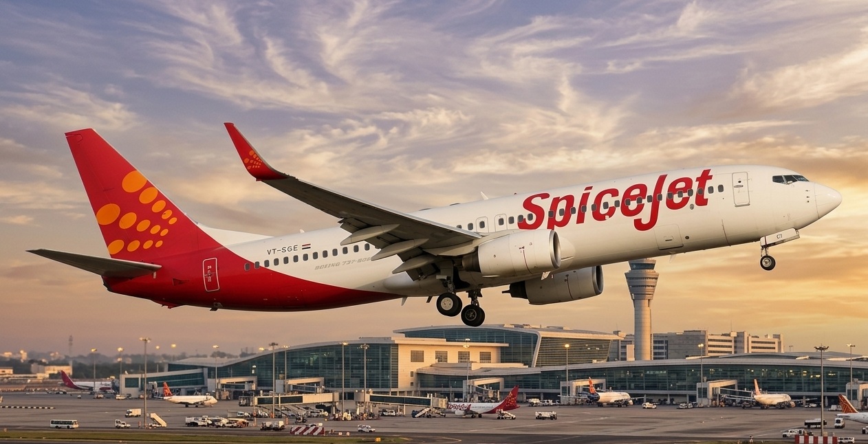 Delhi airport sees protest as Dubai-bound SpiceJet flights face disruption Delhi airport sees protest as Dubai-bound SpiceJet flights face disruption