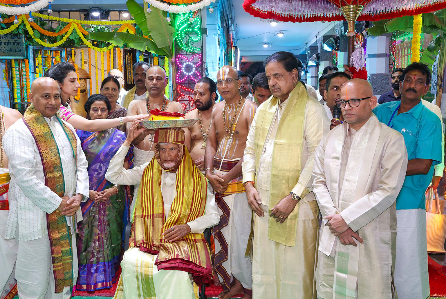 Tirumala: Andhra Pradesh Chief Minister N. Chandrababu Naidu visits the Sri Venkateswara Swamy Temple in Tirumala on Tuesday, September 15, 2026. (Photo: IANS)