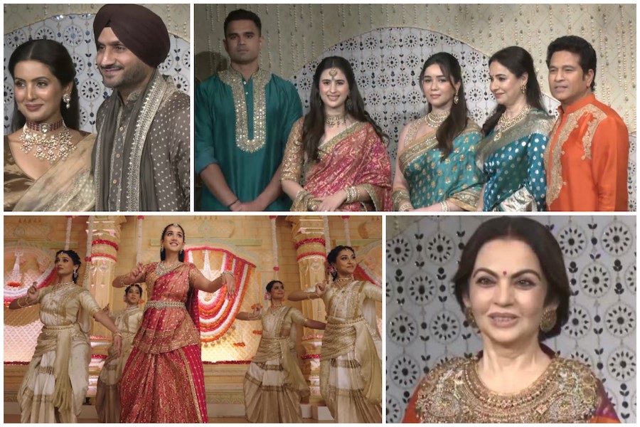 Sachin Tendulkar And Harbhajan Singh Join Ambani Ganesh Chaturthi Celebrations Sachin Tendulkar And Harbhajan Singh Join Ambani Ganesh Chaturthi Celebrations