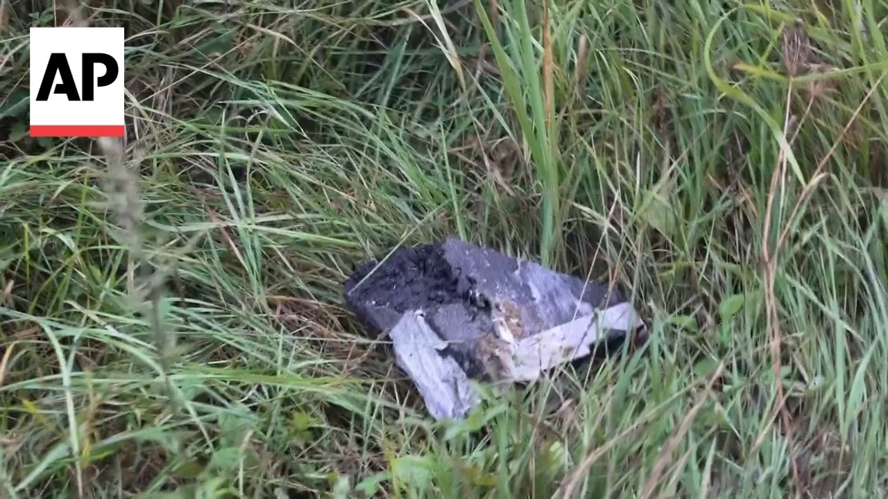 Army video shows debris after NATO jets shoot down drone in Lithuanian airspace (Video) Army video shows debris after NATO jets shoot down drone in Lithuanian airspace (Video)