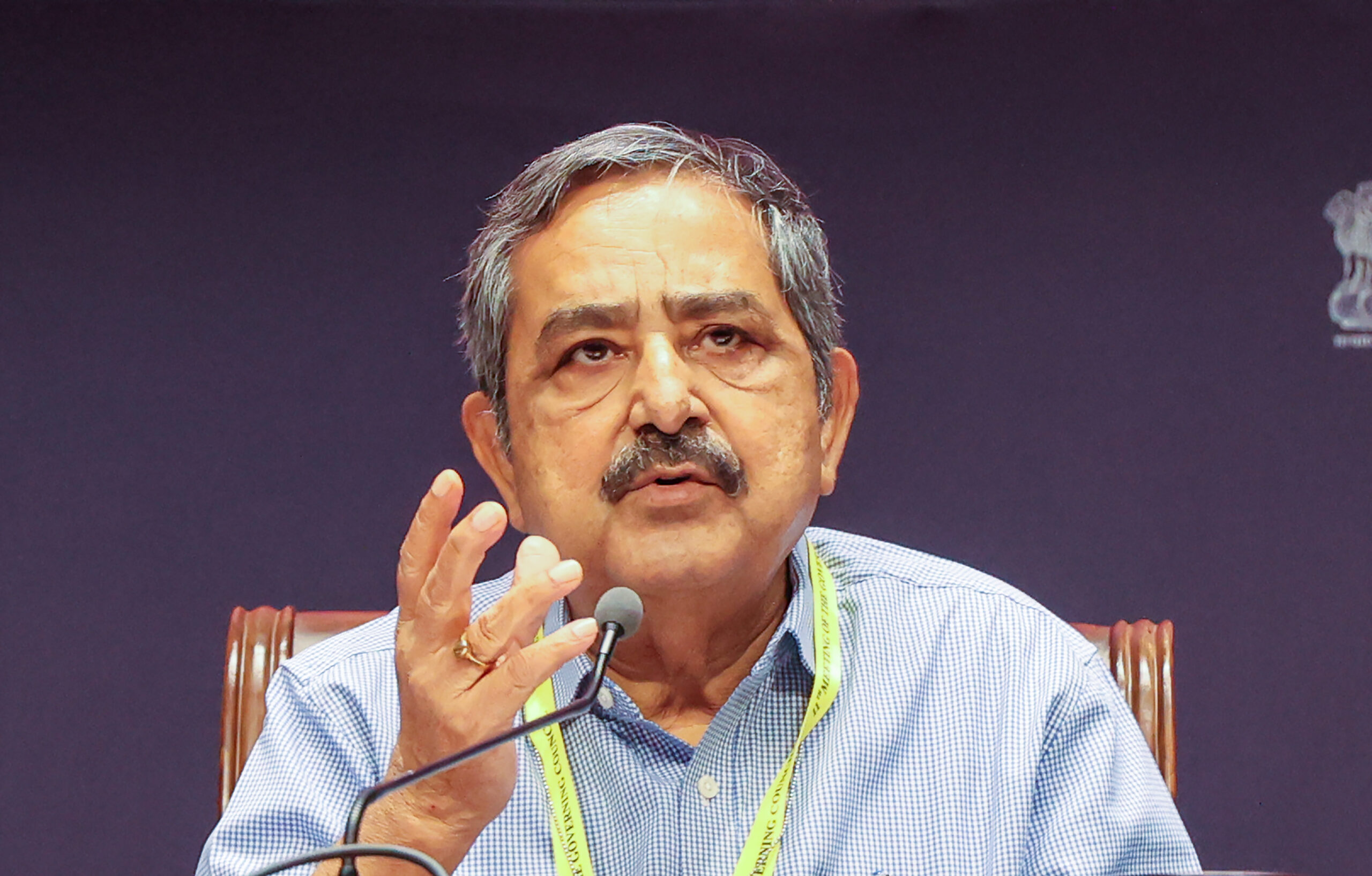 New Delhi: NITI Aayog Vice Chairman Ashok Kumar Lahiri addresses a press briefing after the 11th Meeting of the Governing Council of NITI Aayog at the National Media Centre, in New Delhi on Thursday, June 11, 2026. (Photo: IANS/Prem Nath Pandey)