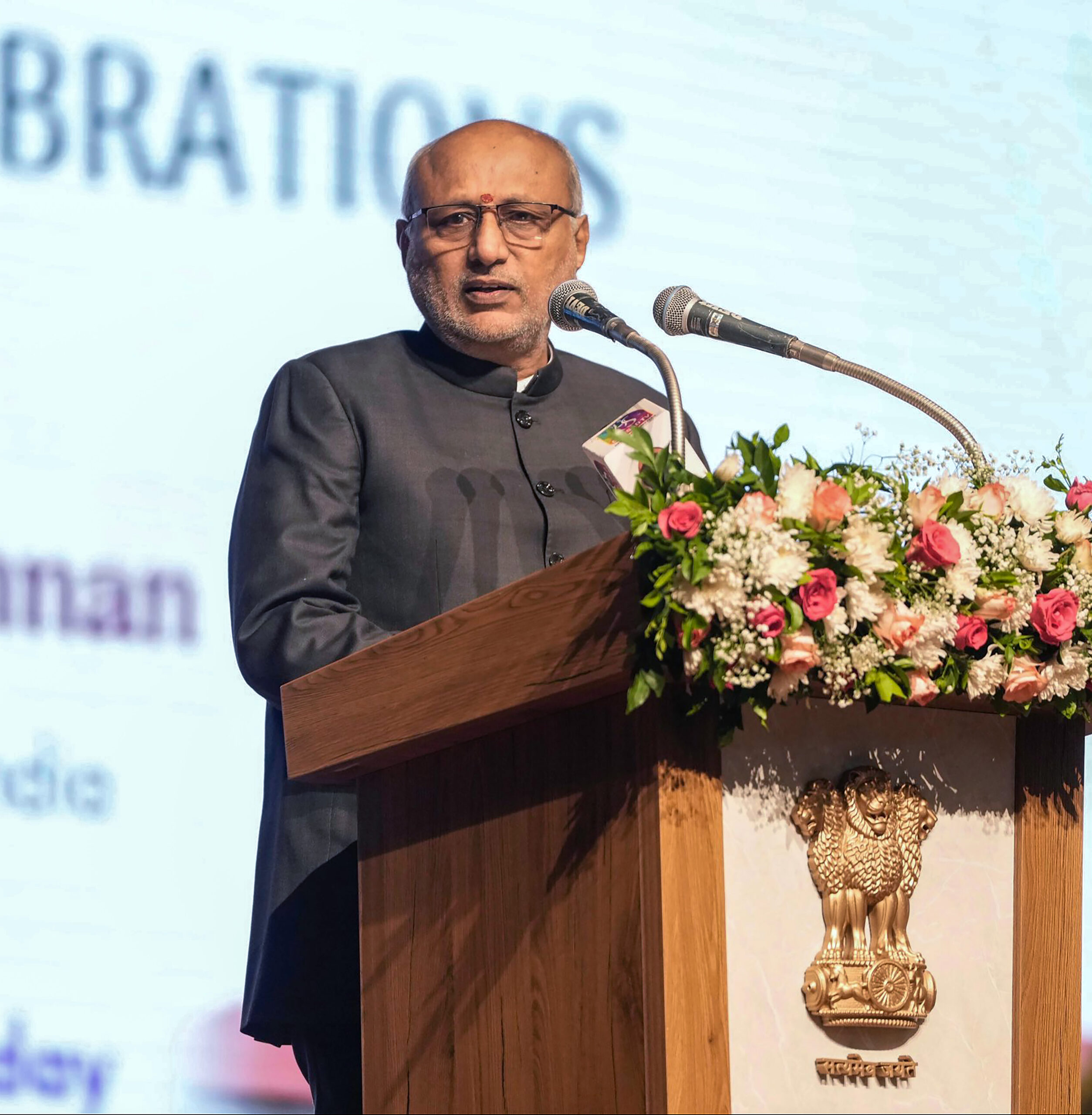 Erode: Vice-President C. P. Radhakrishnan speaks during the inauguration of the Arivukoodam at the Kongu Vellalar Institute of Technology (KVIT) Trust on the occasion of Founders' Day in Perundurai, Erode, on Saturday, August 29, 2026. (Photo: IANS/X/@VPIndia)