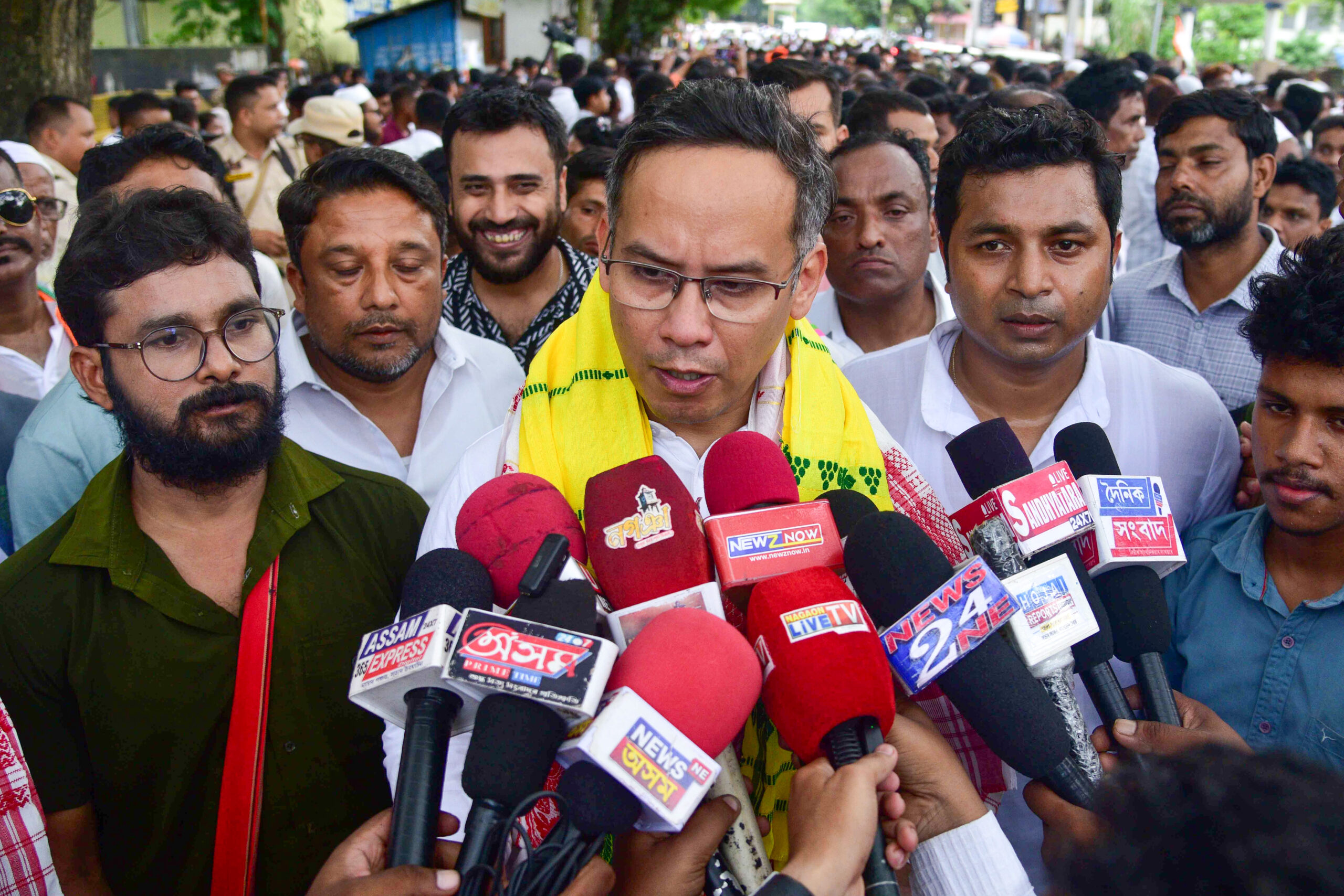 Nagaon: Assam Pradesh Congress Committee (APCC) President Gaurav Gogoi speaks to the media regarding the Nagaon Lok Sabha bypoll in Nagaon district of Assam on Wednesday, September 16, 2026. (Photo: IANS)