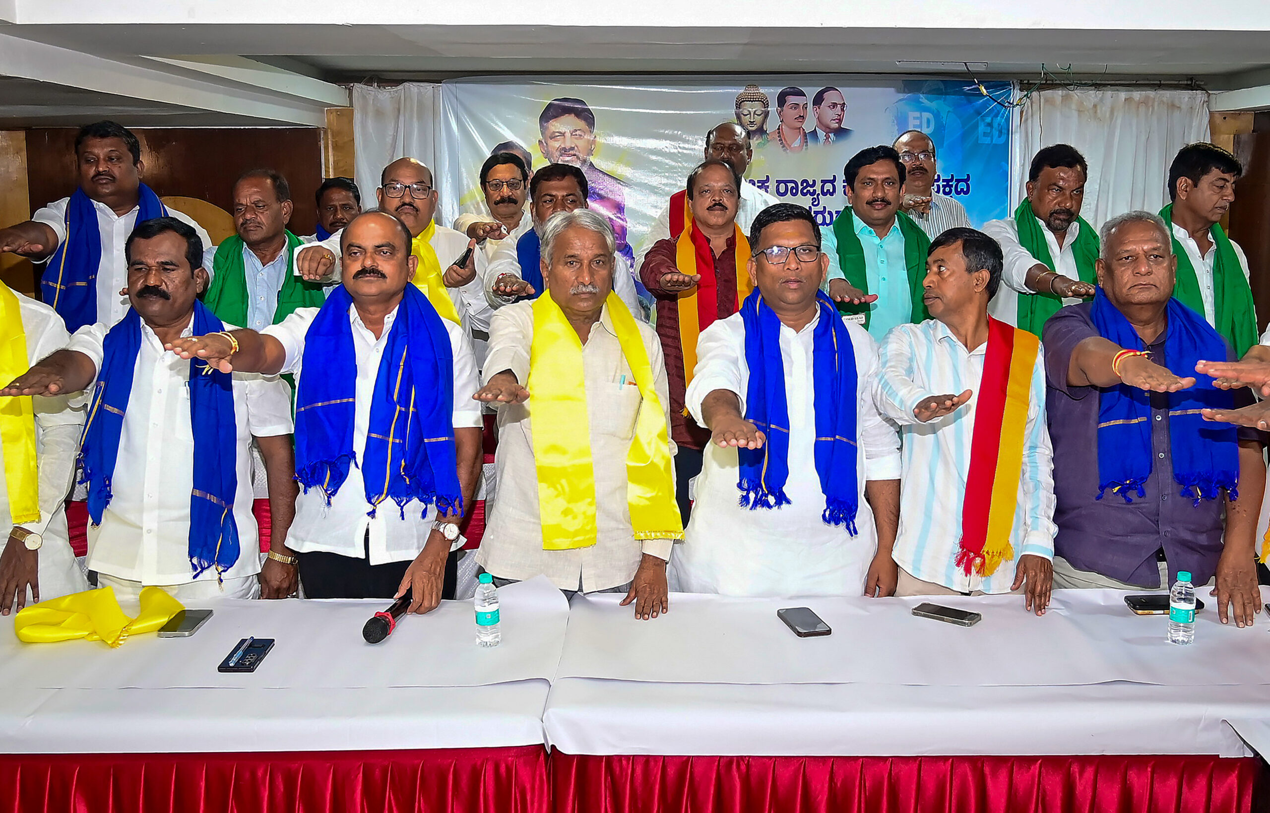 Bengaluru: Protest meeting over ED raid #Gallery Bengaluru: Protest meeting over ED raid #Gallery