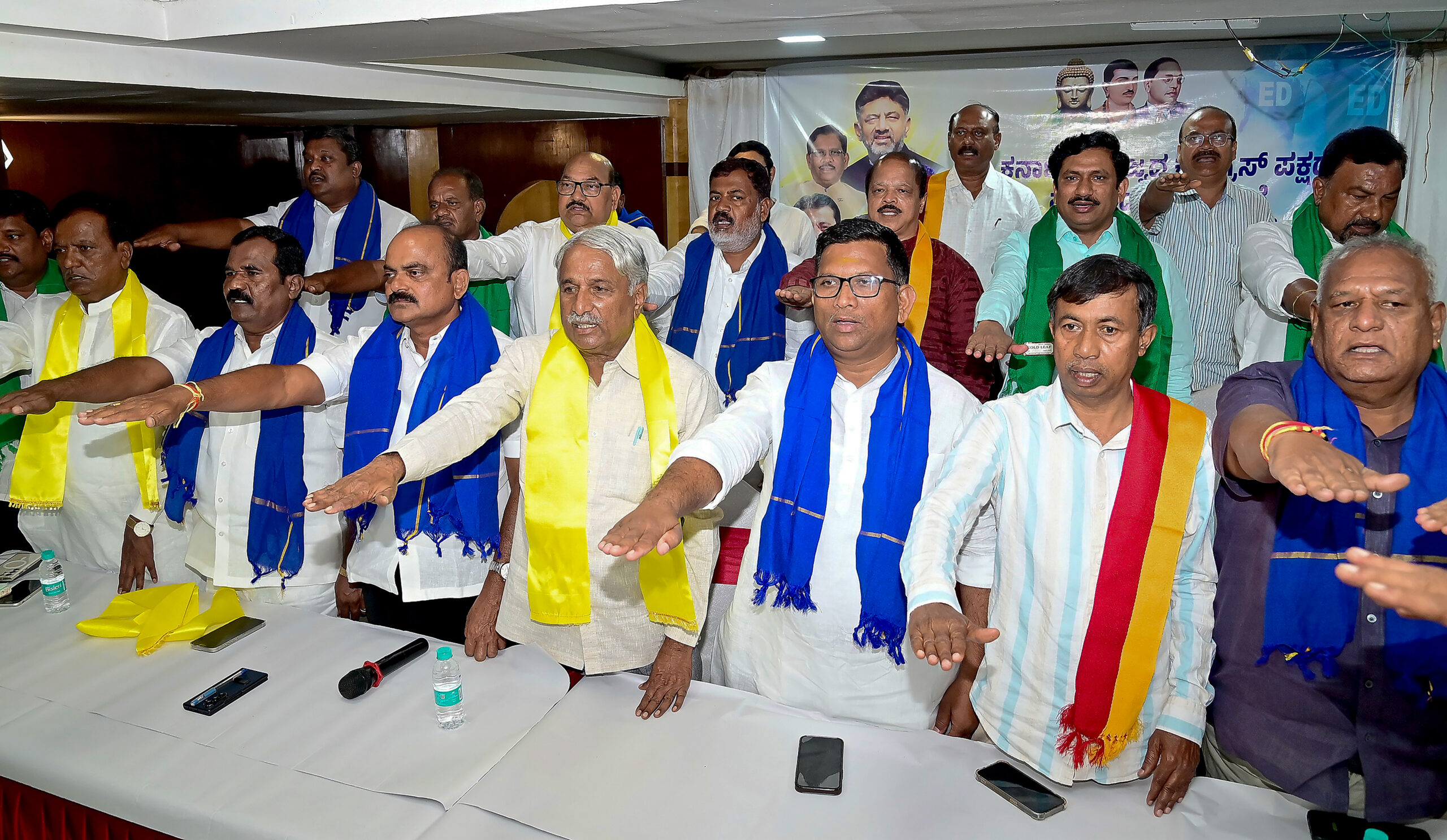Bengaluru: Protest meeting over ED raid #Gallery Bengaluru: Protest meeting over ED raid #Gallery