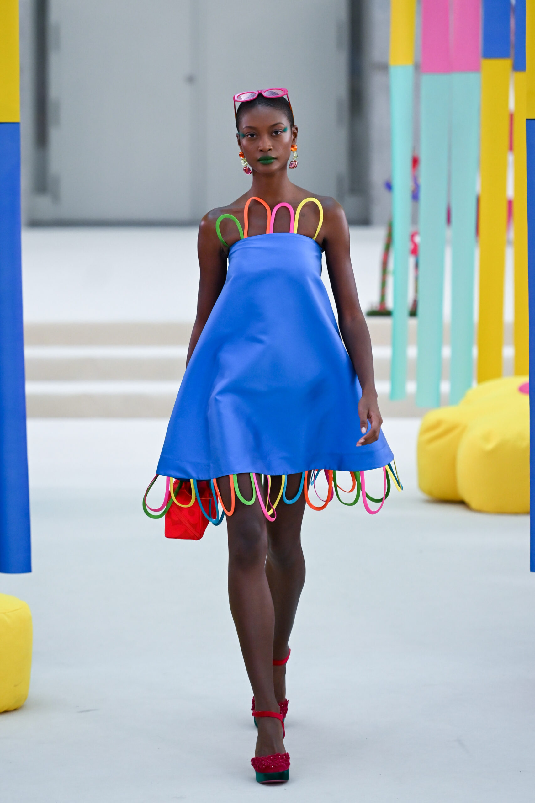 Madrid: A model presents a creation by Agatha Ruiz de la Prada during Madrid Fashion Week in Madrid, Spain, Sept. 15, 2026. (Photo: Xinhua via IANS)