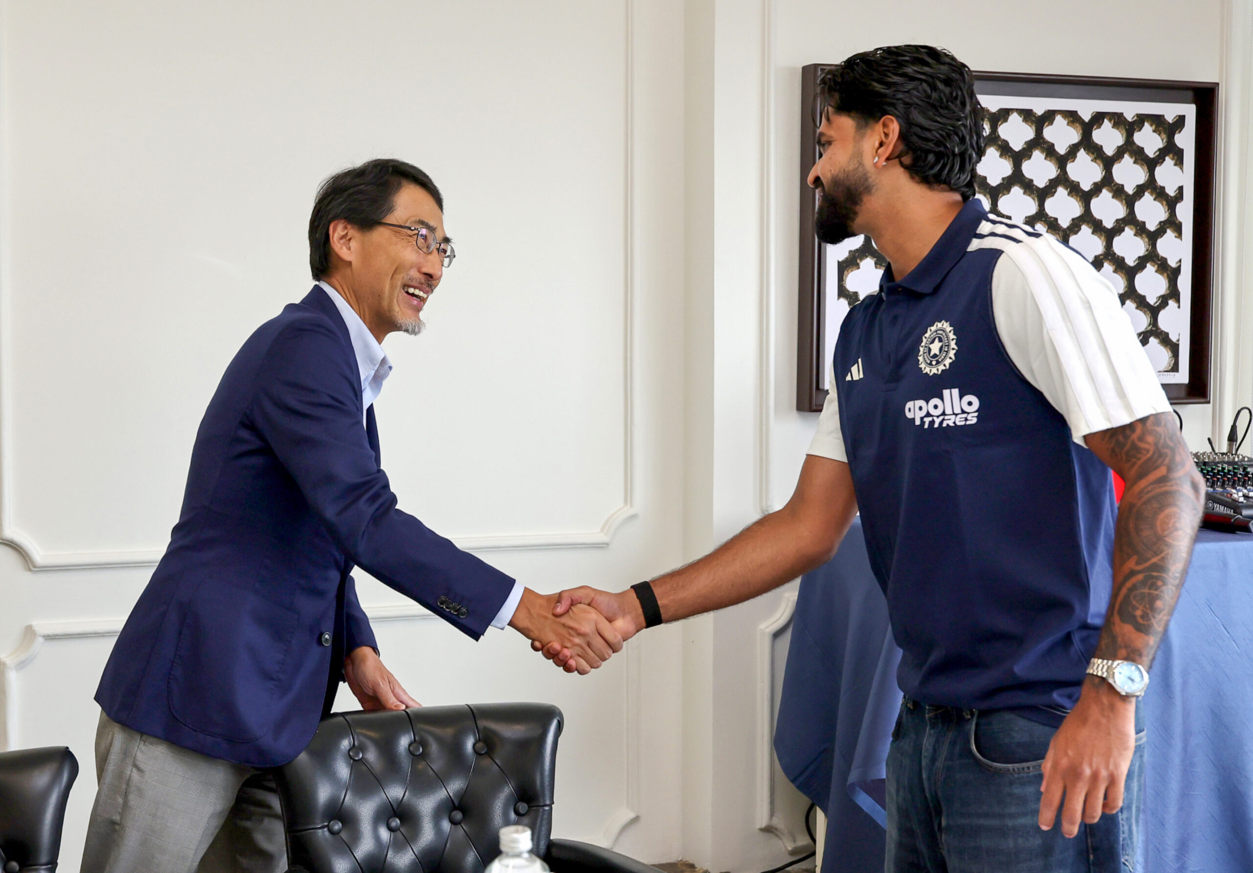 New Delhi: BCCI President Mithun Manhas meets Japan Ambassador #Gallery New Delhi: BCCI President Mithun Manhas meets Japan Ambassador #Gallery