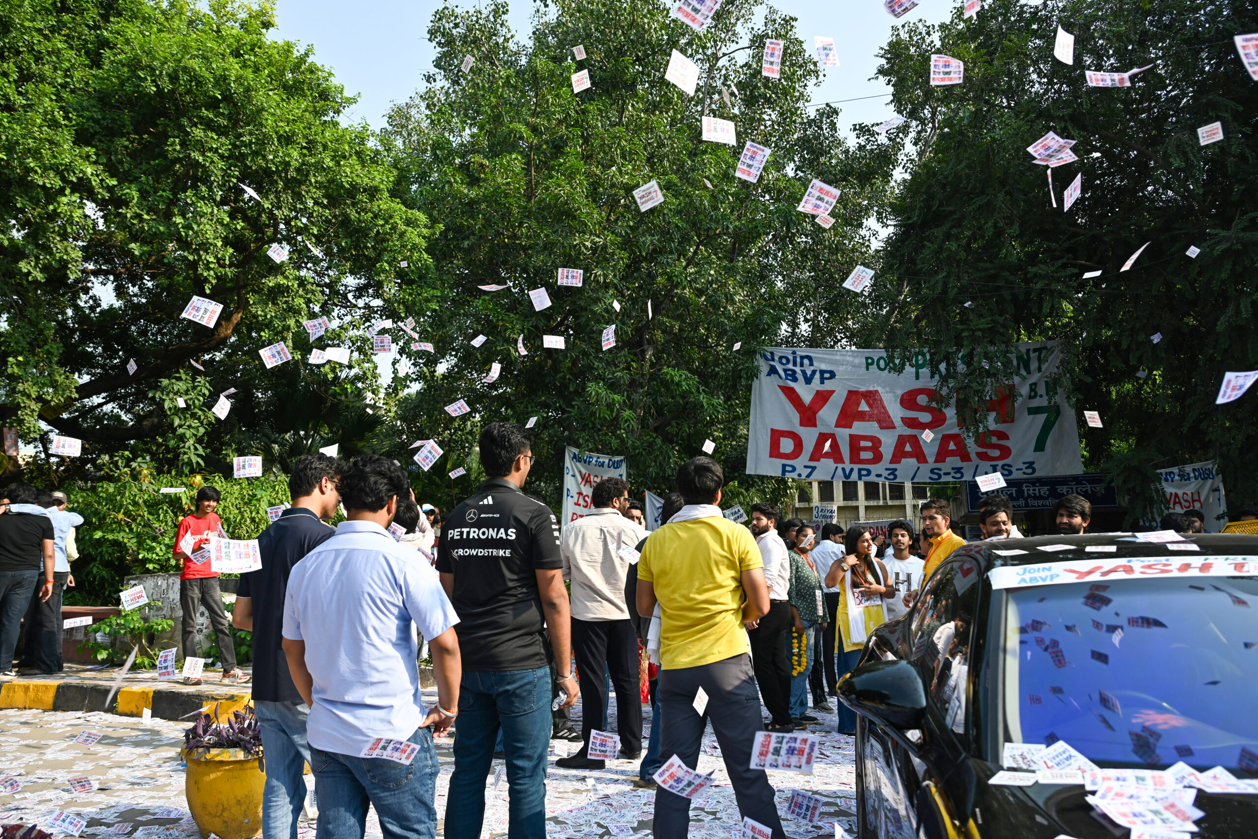 New Delhi: DUSU election campaign intensifies at Dayal Singh College #Gallery New Delhi: DUSU election campaign intensifies at Dayal Singh College #Gallery