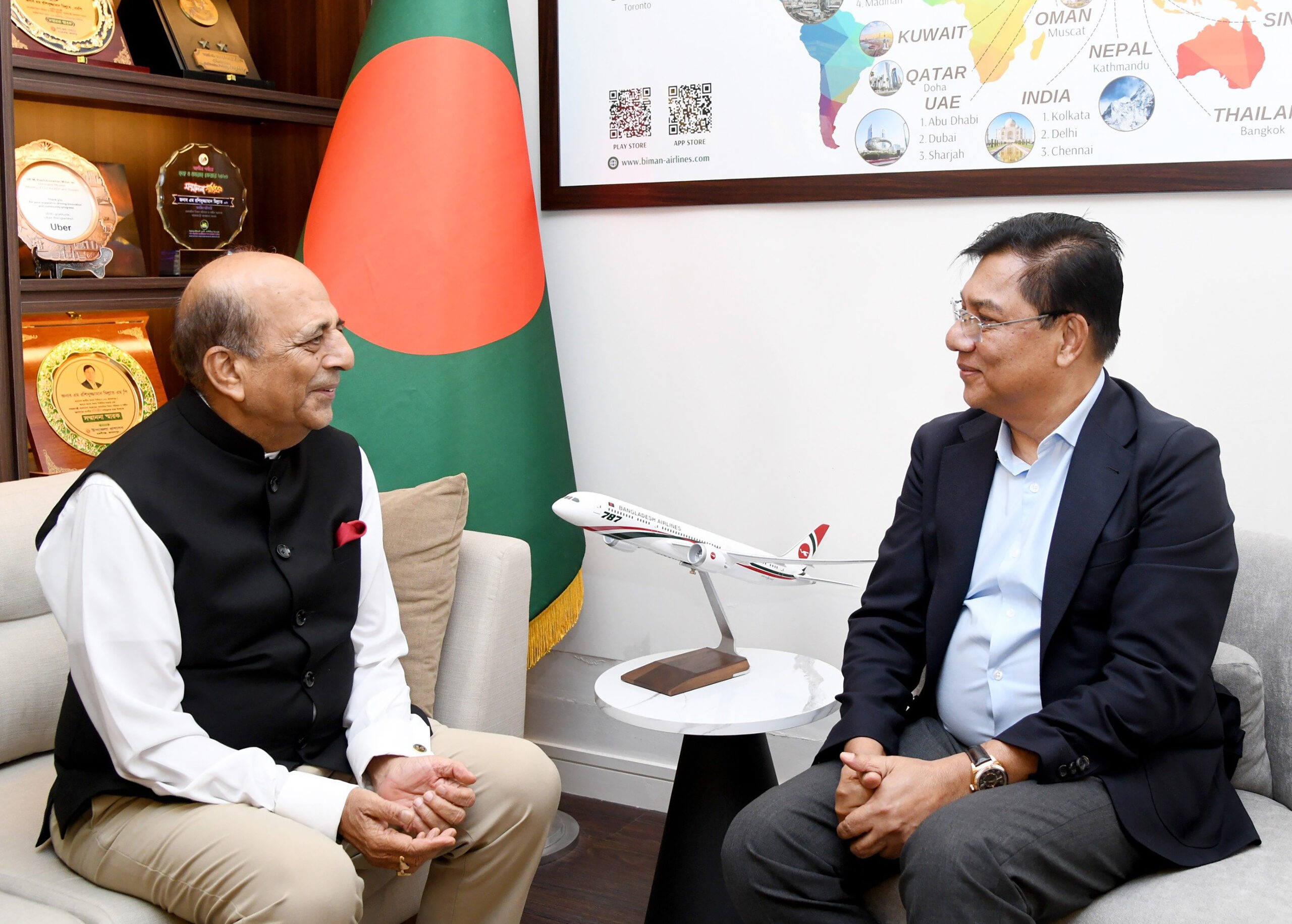 Dhaka: High Commissioner Trivedi Meets Bangladesh Civil Aviation Minister #Gallery Dhaka: High Commissioner Trivedi Meets Bangladesh Civil Aviation Minister #Gallery