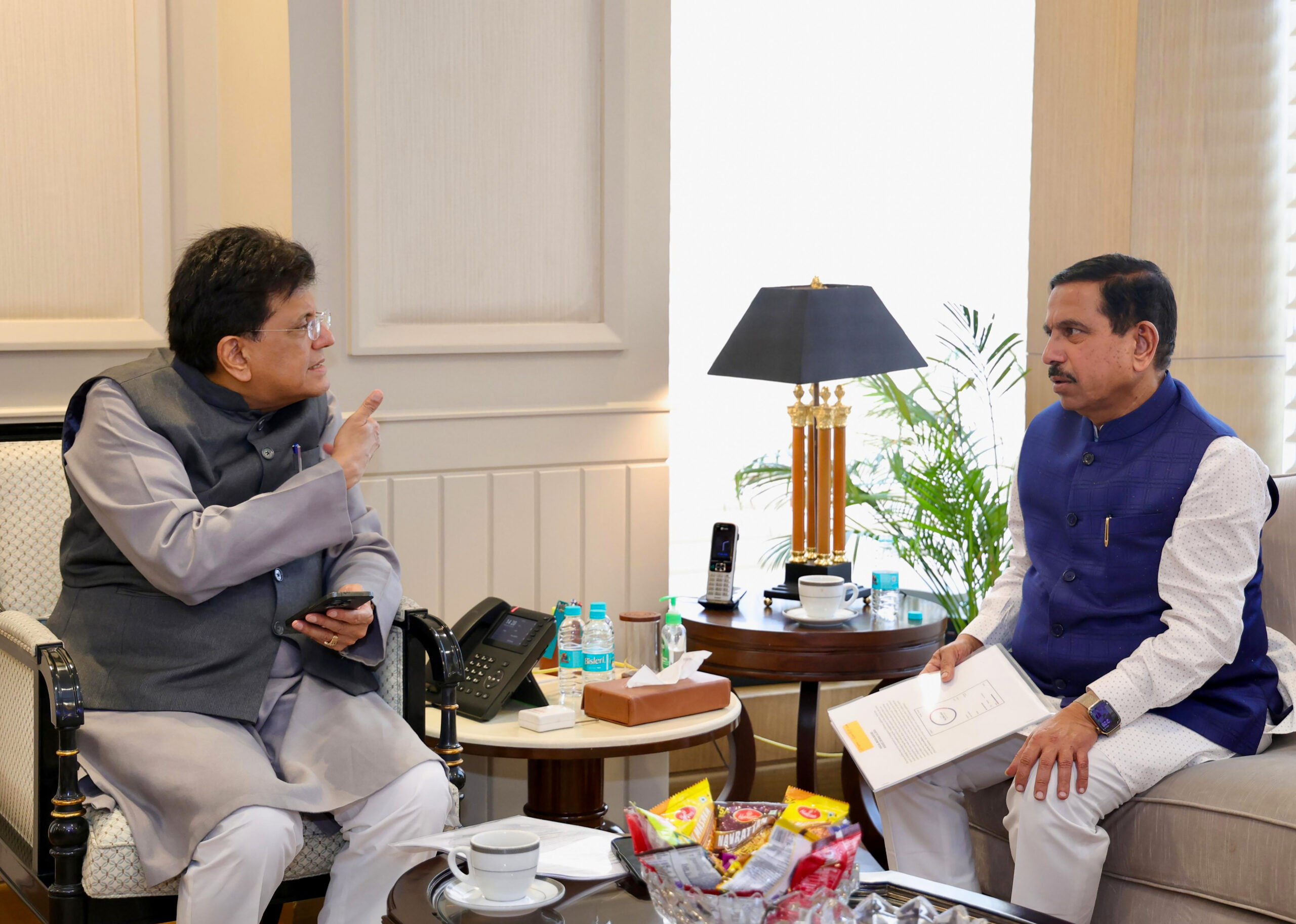 New Delhi: Pralhad Joshi meets Piyush Goyal #Gallery New Delhi: Pralhad Joshi meets Piyush Goyal #Gallery