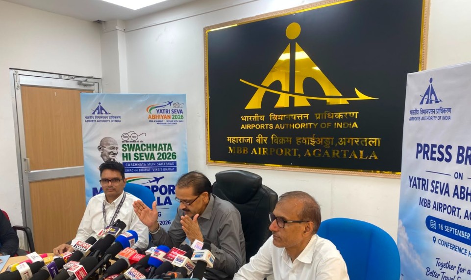 Agartala airport handled nearly 1.5 mn passengers in 2025-26, ranks 6th in customer satisfaction: Officials Agartala airport handled nearly 1.5 mn passengers in 2025-26, ranks 6th in customer satisfaction: Officials