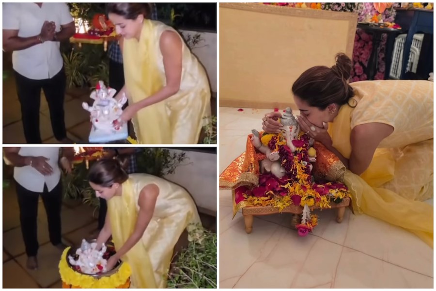 Ananya Panday Celebrates Eco Friendly Ganesh Visarjan At Home With Heartwarming Farewell Ananya Panday Celebrates Eco Friendly Ganesh Visarjan At Home With Heartwarming Farewell
