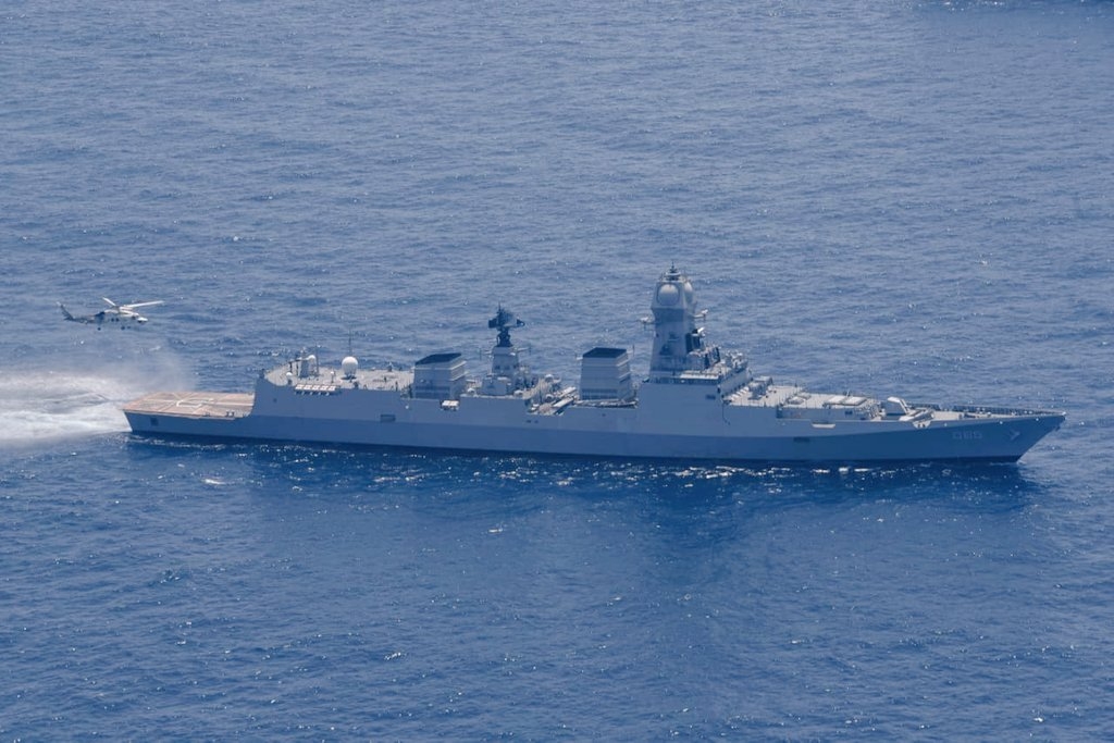 New Delhi: Indian Navy and Japan Maritime Self-Defense Force ships undertook weapon drills, seamanship evolutions & advanced exercises on the second day of India-Japan Naval exercise JIMEX - 2020, in North Arabian Sea, on Sep 28, 2020. (Photo: IANS)