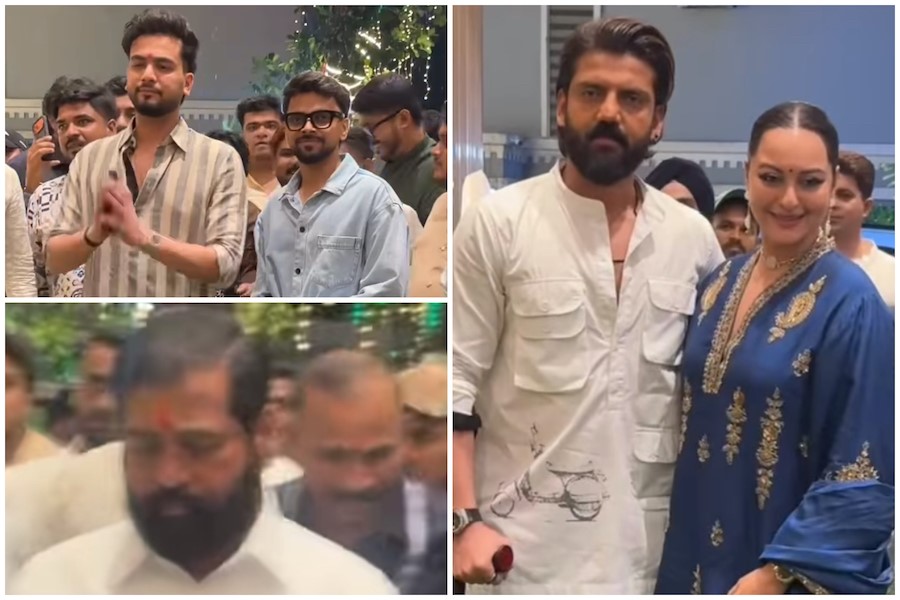 Sonakshi Sinha, Zaheer Iqbal And Elvish Yadav Join Star Studded Ganpati Celebration At Rahul Kanal Home Sonakshi Sinha, Zaheer Iqbal And Elvish Yadav Join Star Studded Ganpati Celebration At Rahul Kanal Home
