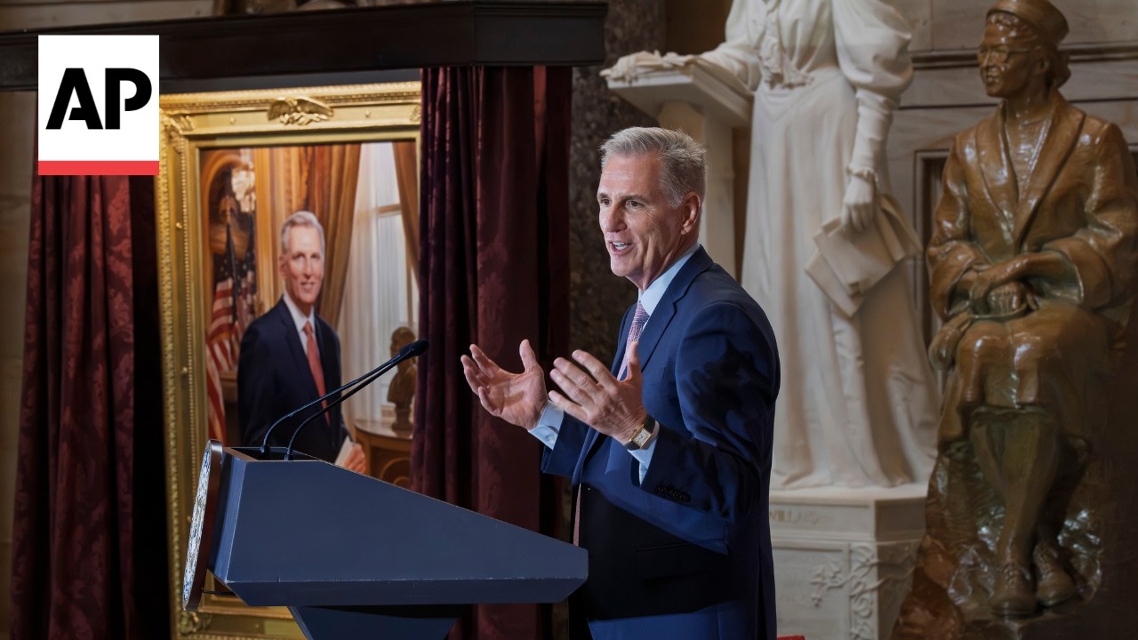 Former Speaker McCarthy unveils official portrait at capitol (Video) Former Speaker McCarthy unveils official portrait at capitol (Video)