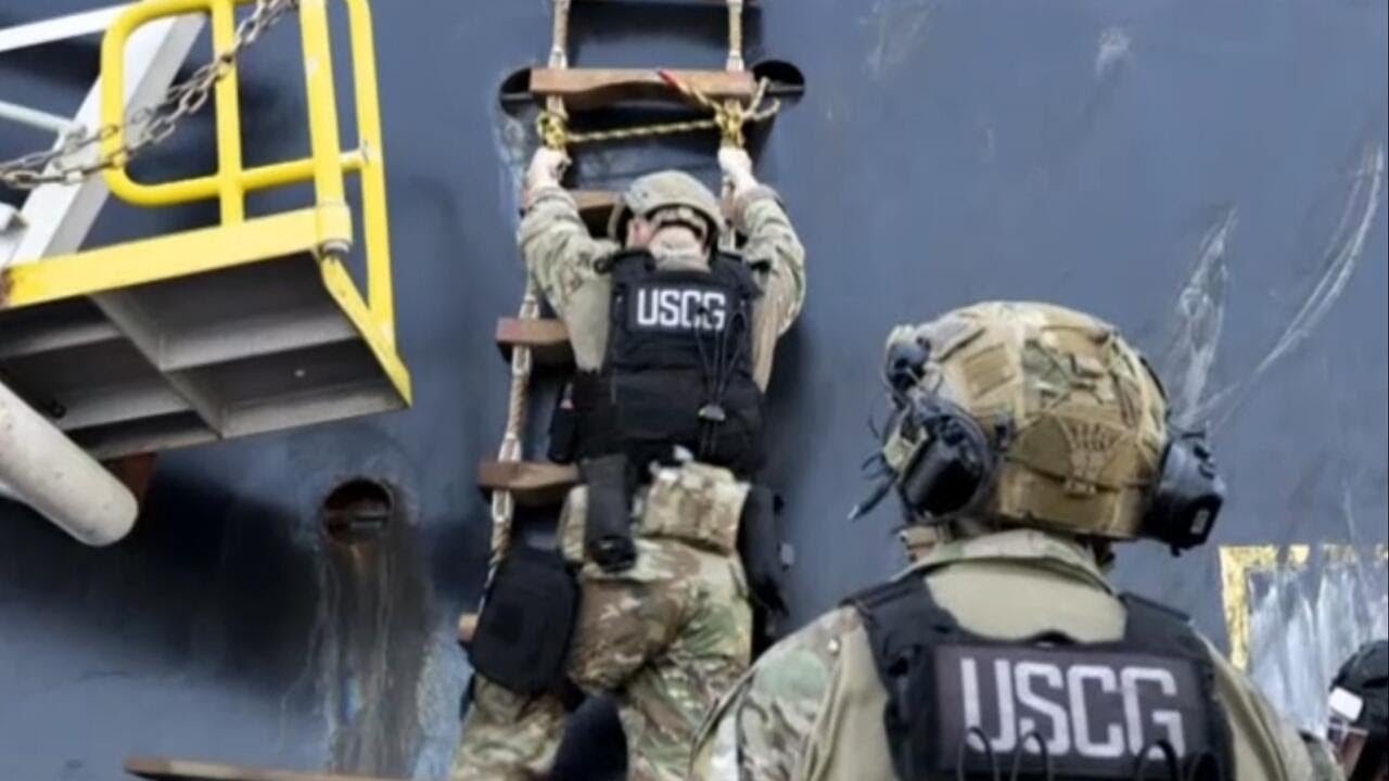 Images show Coast Guard, FBI boarding Texas-bound oil tanker after potential cyberattack (Video) Images show Coast Guard, FBI boarding Texas-bound oil tanker after potential cyberattack (Video)