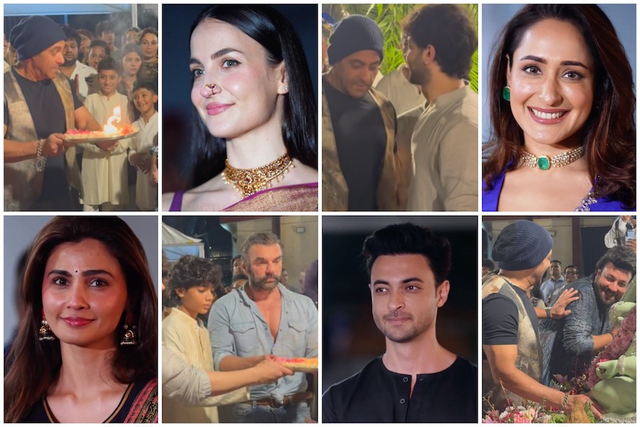 Salman Khan Joins Family For Ganpati Visarjan At Sohail Khan House, Arpita Khan Corrects His Aarti Move Salman Khan Joins Family For Ganpati Visarjan At Sohail Khan House, Arpita Khan Corrects His Aarti Move