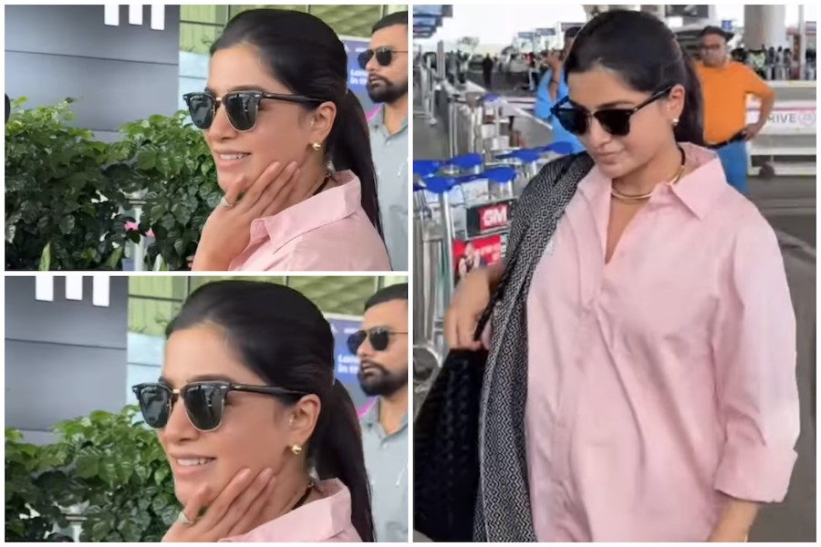 Samantha Ruth Prabhu Flaunts Baby Bump At Airport In Elegant Maternity Look Samantha Ruth Prabhu Flaunts Baby Bump At Airport In Elegant Maternity Look