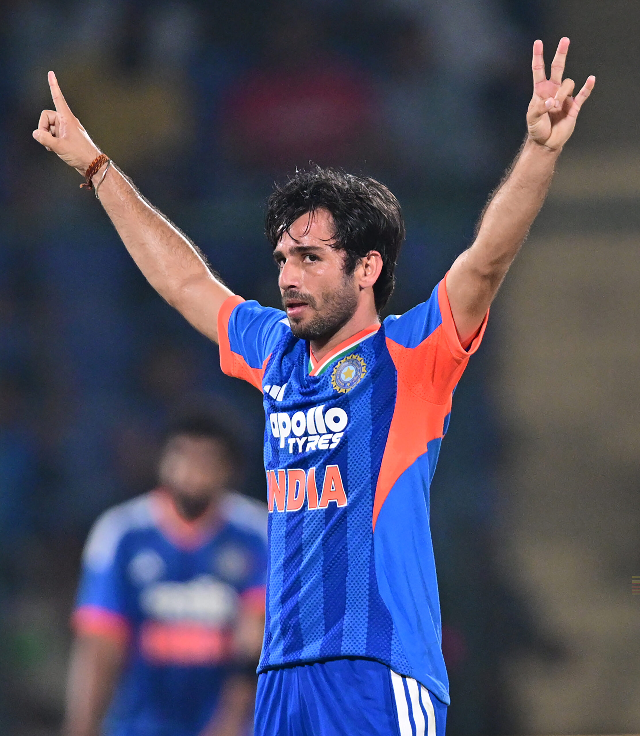 New Delhi: India's Ravi Bishnoi celebrates the wicket of Afghanistan's Sediqullah Atal during the second T20I match between India and Afghanistan at Arun Jaitley Stadium in New Delhi on Tuesday, September 15, 2026. (Photo: IANS/Kamal Kishore)