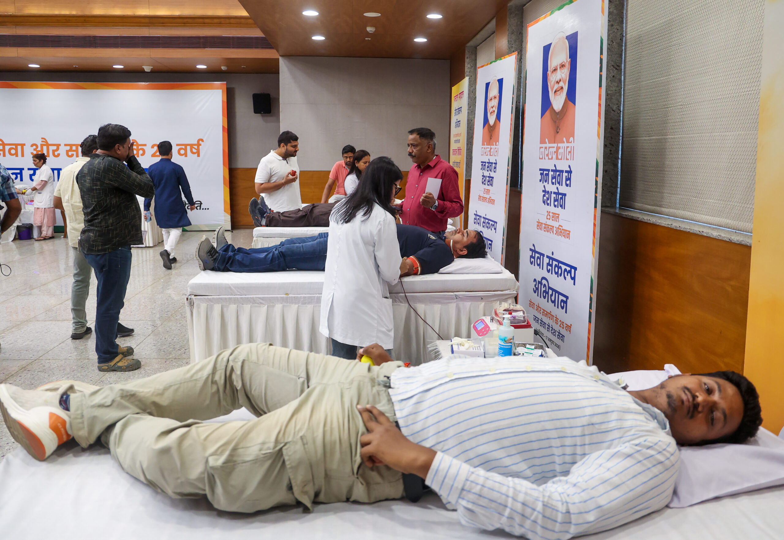 New Delhi: Blood donation camp on PM Modi's birthday #Gallery New Delhi: Blood donation camp on PM Modi's birthday #Gallery